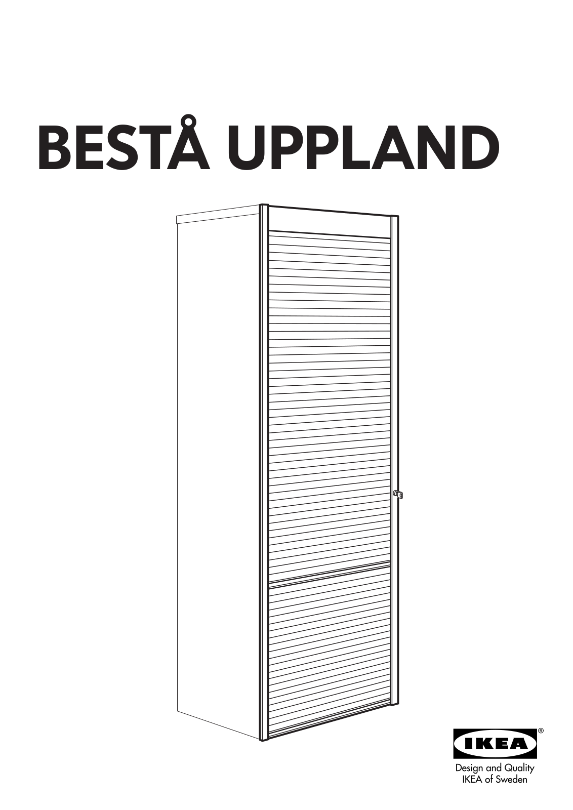 IKEA BESTÃ UPPLAND ROLL FRONT 24X75 Assembly Instruction