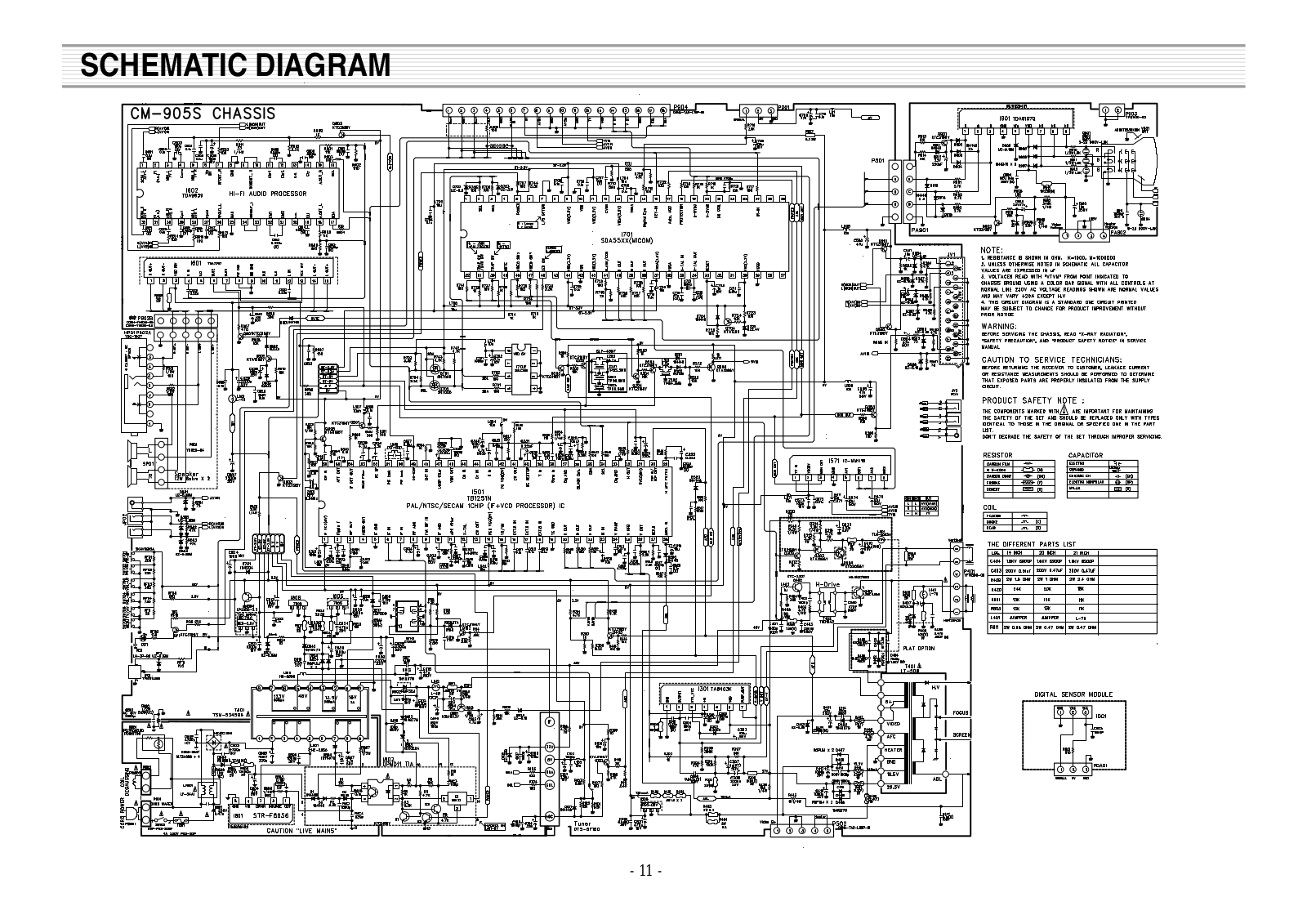 Daewoo CM-905S Schematic