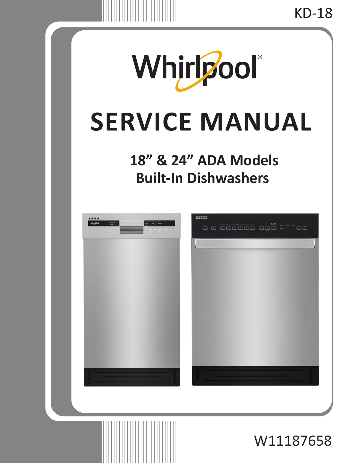 Whirlpool UDT518SAHP, UDT555SAHP Service Manual