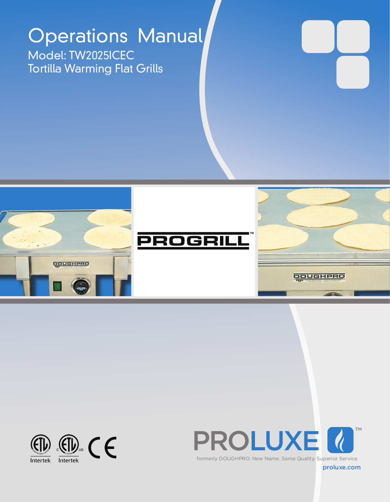 Doughpro Proluxe TW2025ICEC Operators Manual