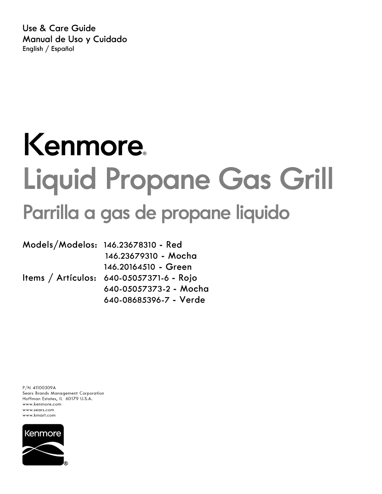 Kenmore 640-05057373-2, 640-05057371-6, 14620164510 Owner’s Manual