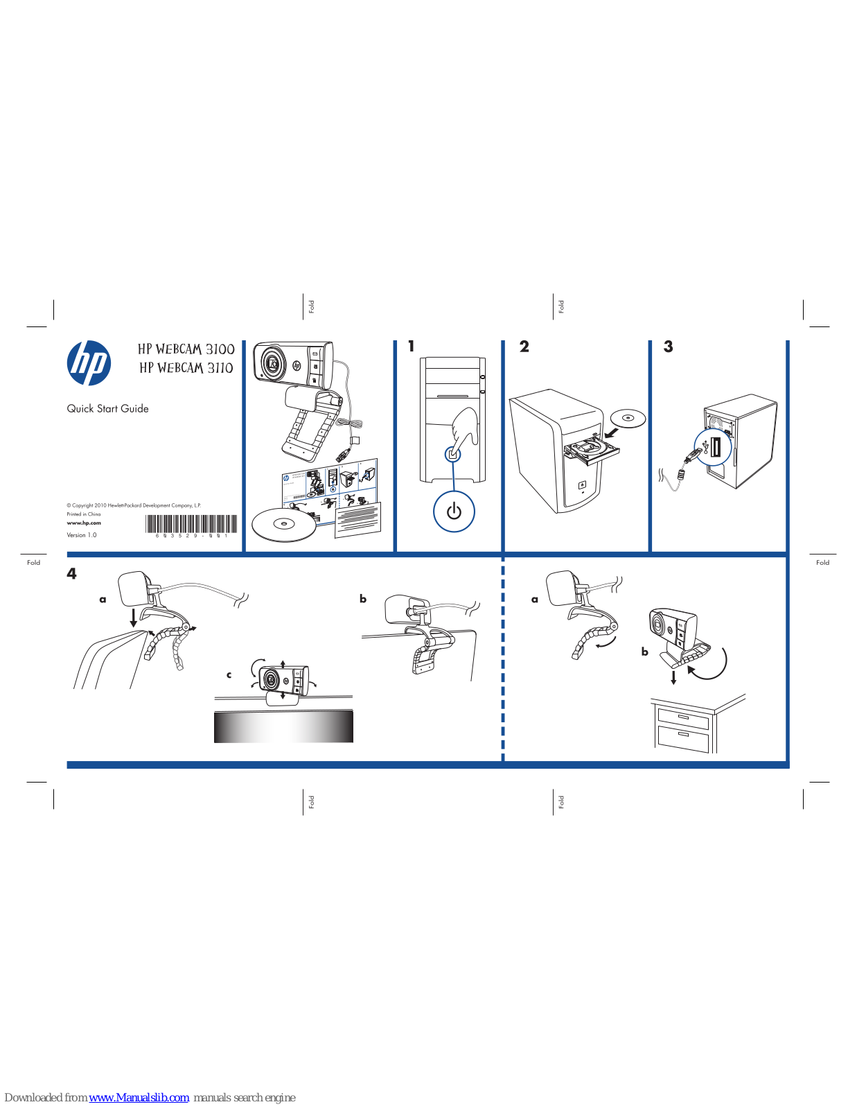 HP BK356AA, 3100, 3110 Quick Start Manual