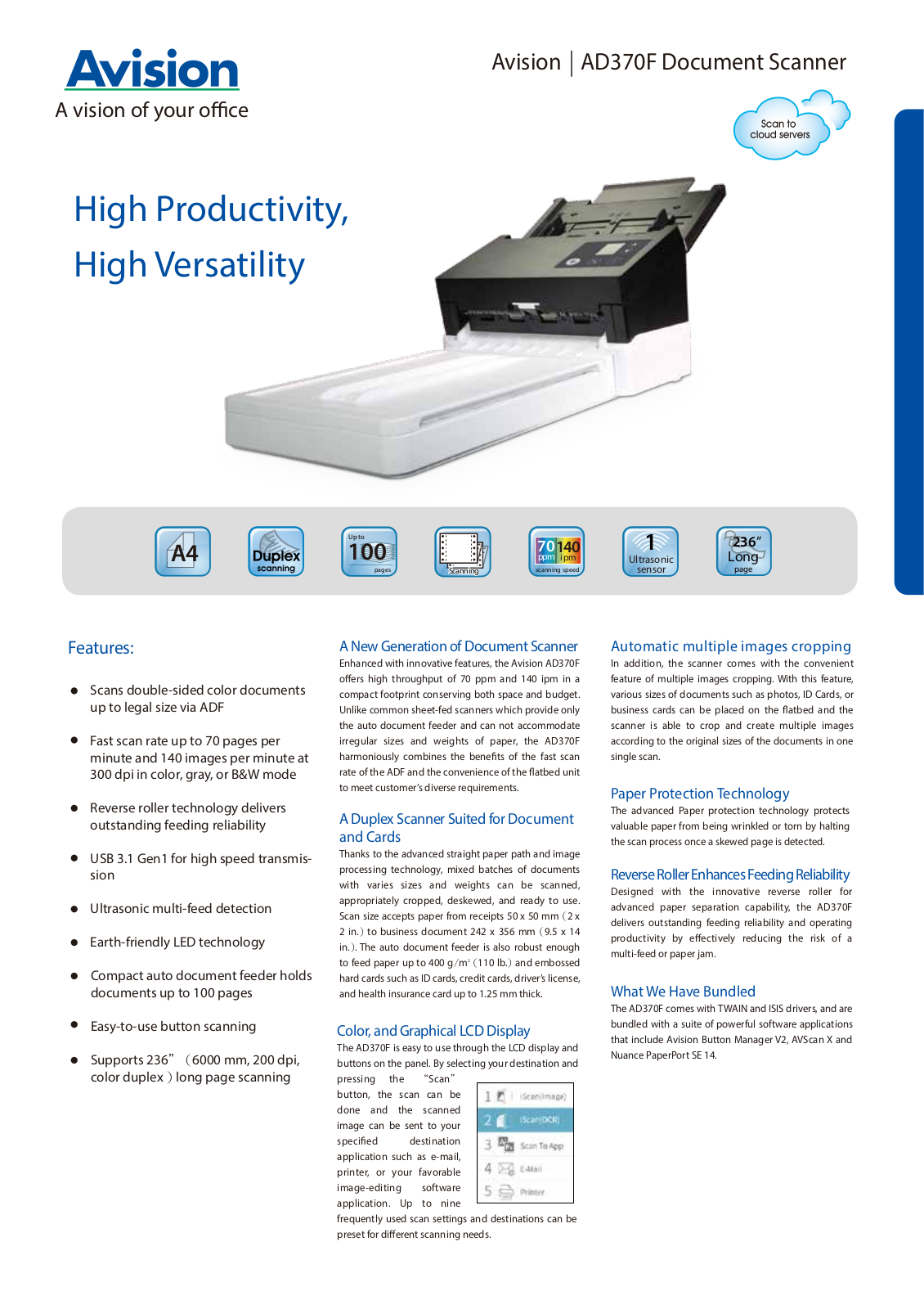 Avision AD370F User Manual - ManualMachine.com