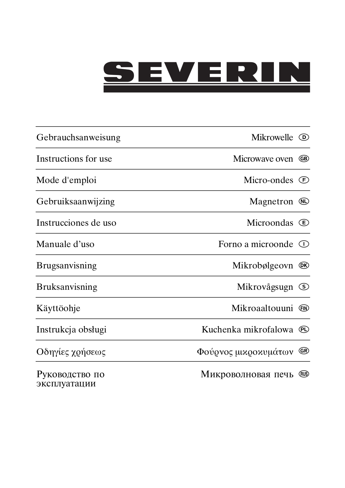 Severin MW 7844 User Manual