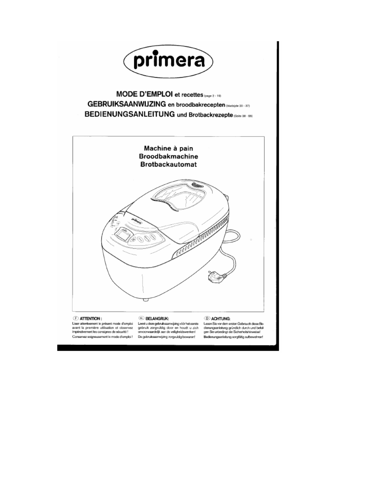 PRIMERA EBB010 User Manual