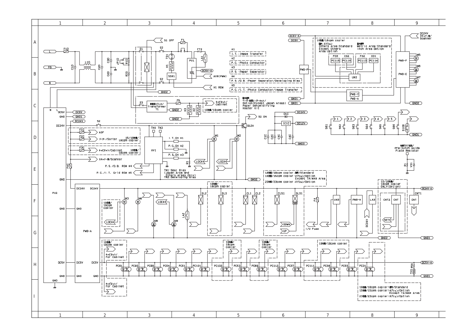 Minolta 1054, Ep1054, 1085, 2030, Ep1085 Circuit 1174Cxxx