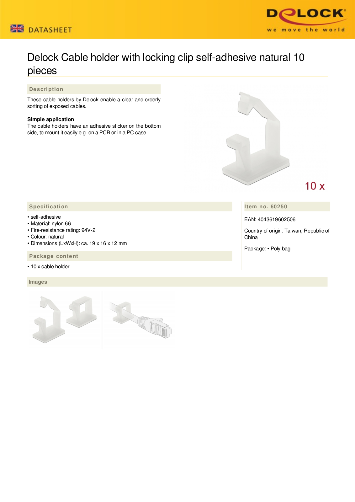 DELOCK 60250 Datasheet - ManualMachine.com