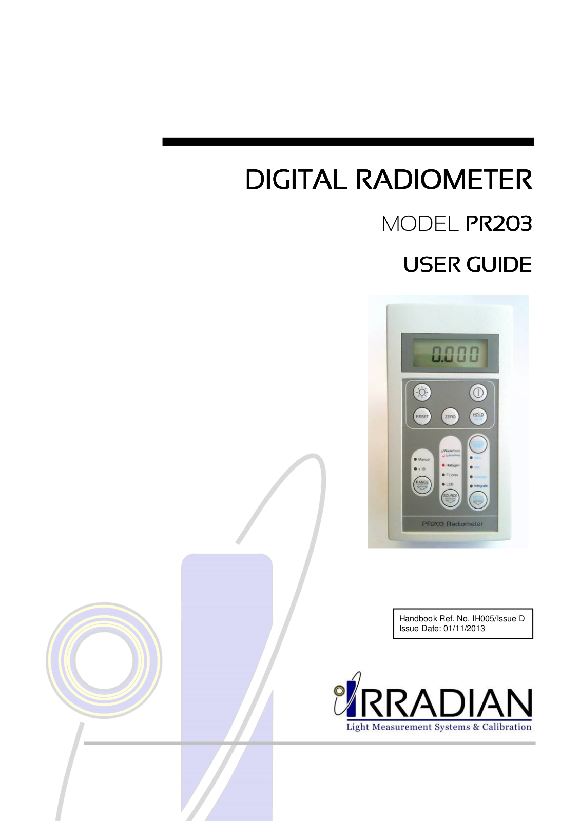 Irradian PR203 User Manual