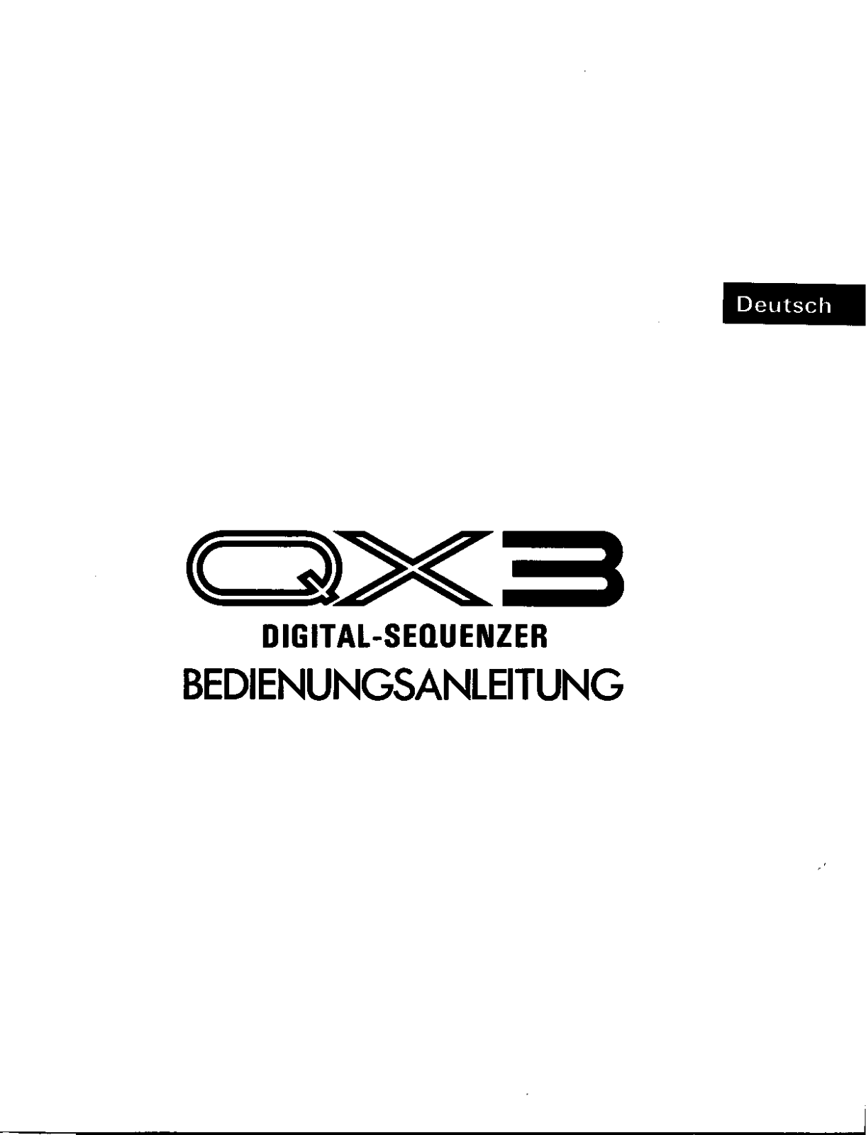 Yamaha QX3 User Manual