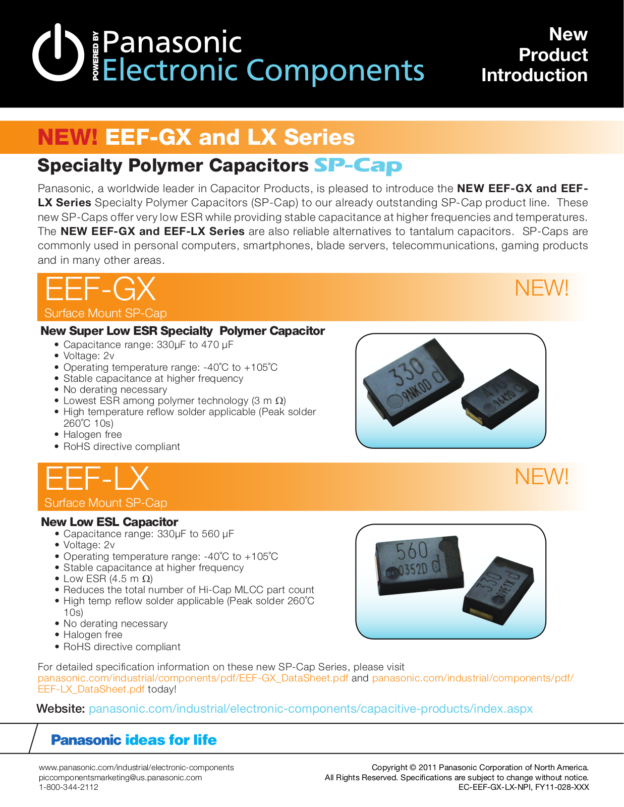Panasonic EEF-GX User Manual