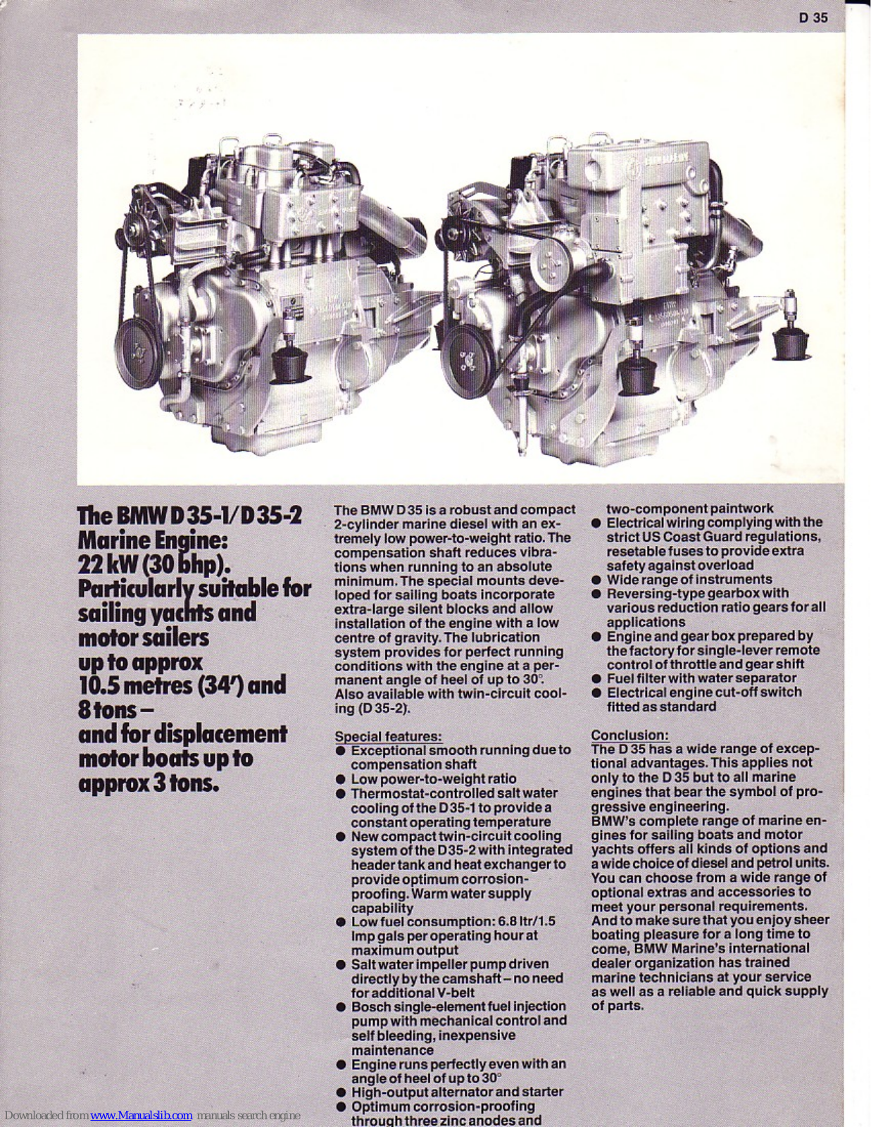 BMW D35-1, D35-2 Brochure & Specs