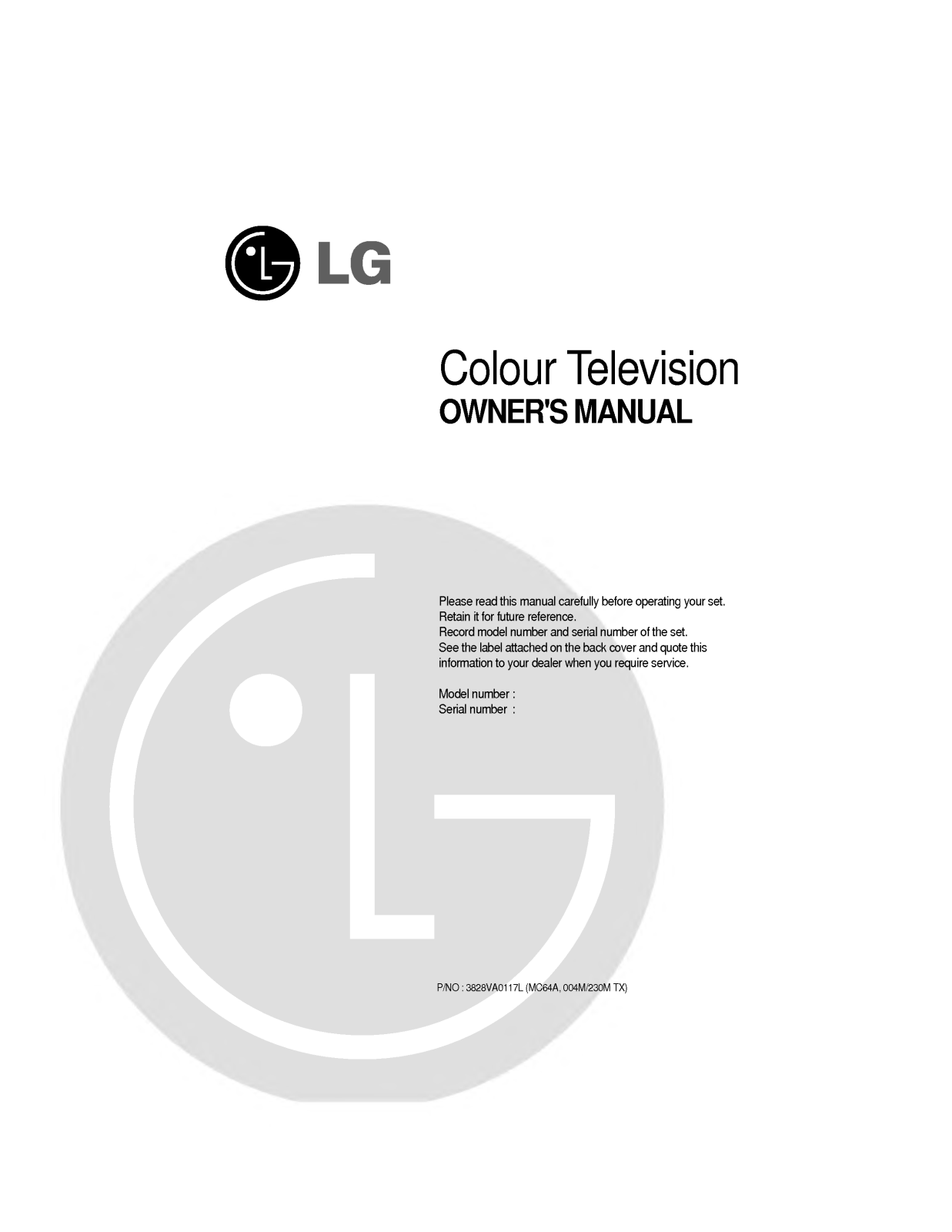 LG CF-14F30 User Manual