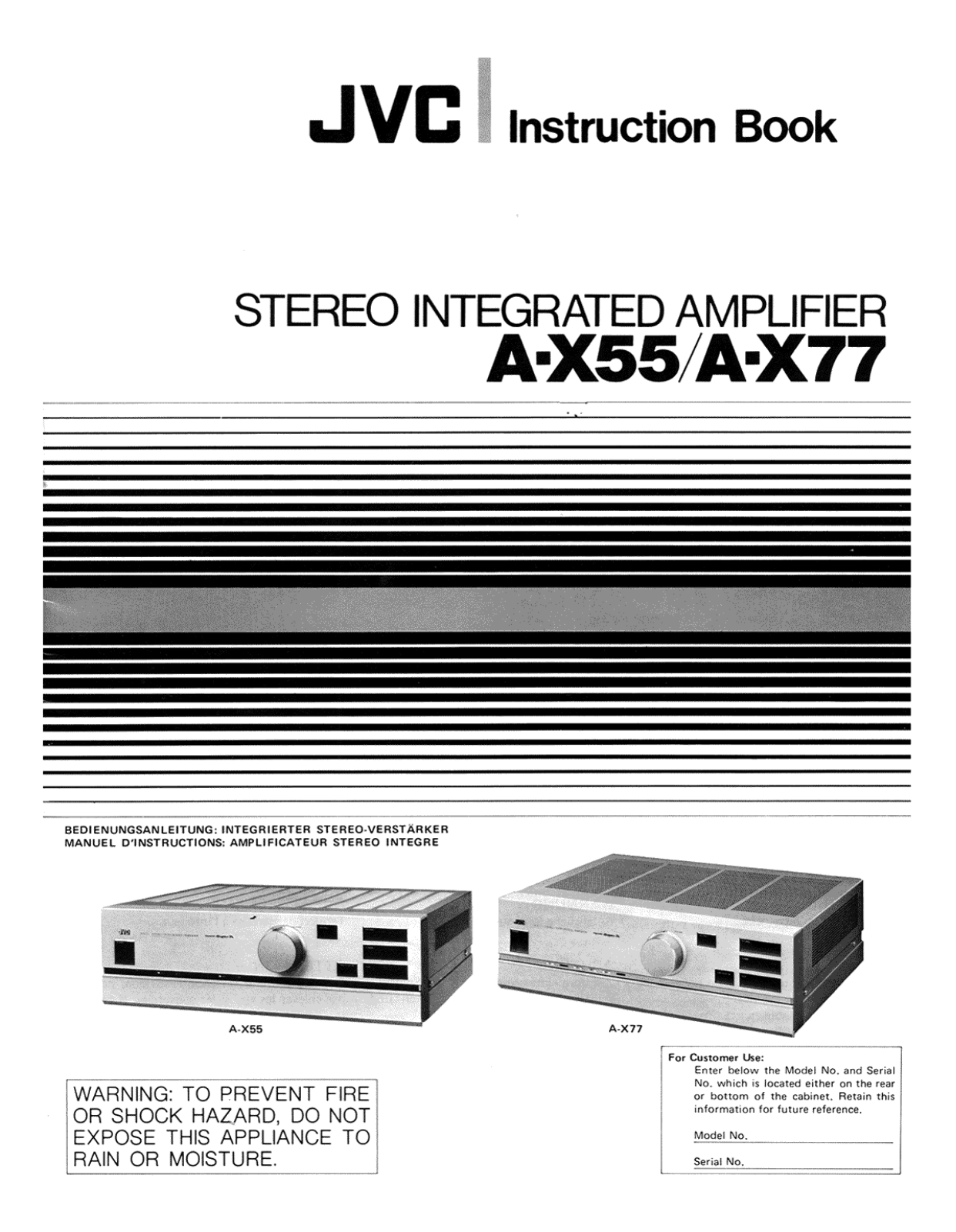 JVC AX-55 Owners manual