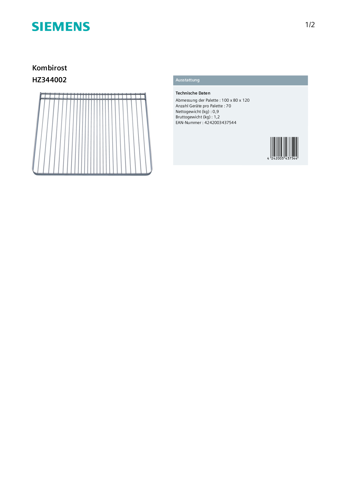 Siemens HZ344002 User Manual