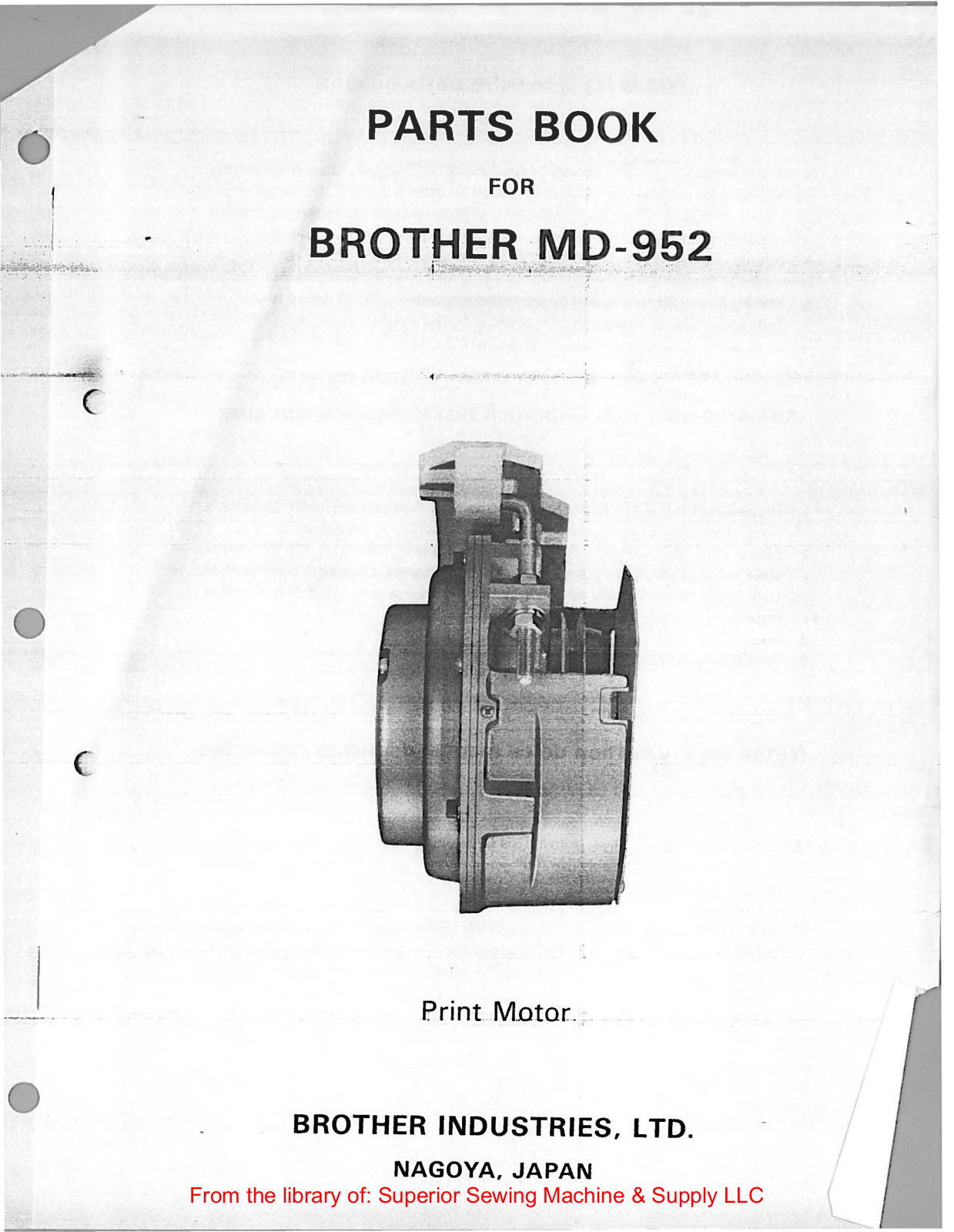 Brother MD-952 Manual
