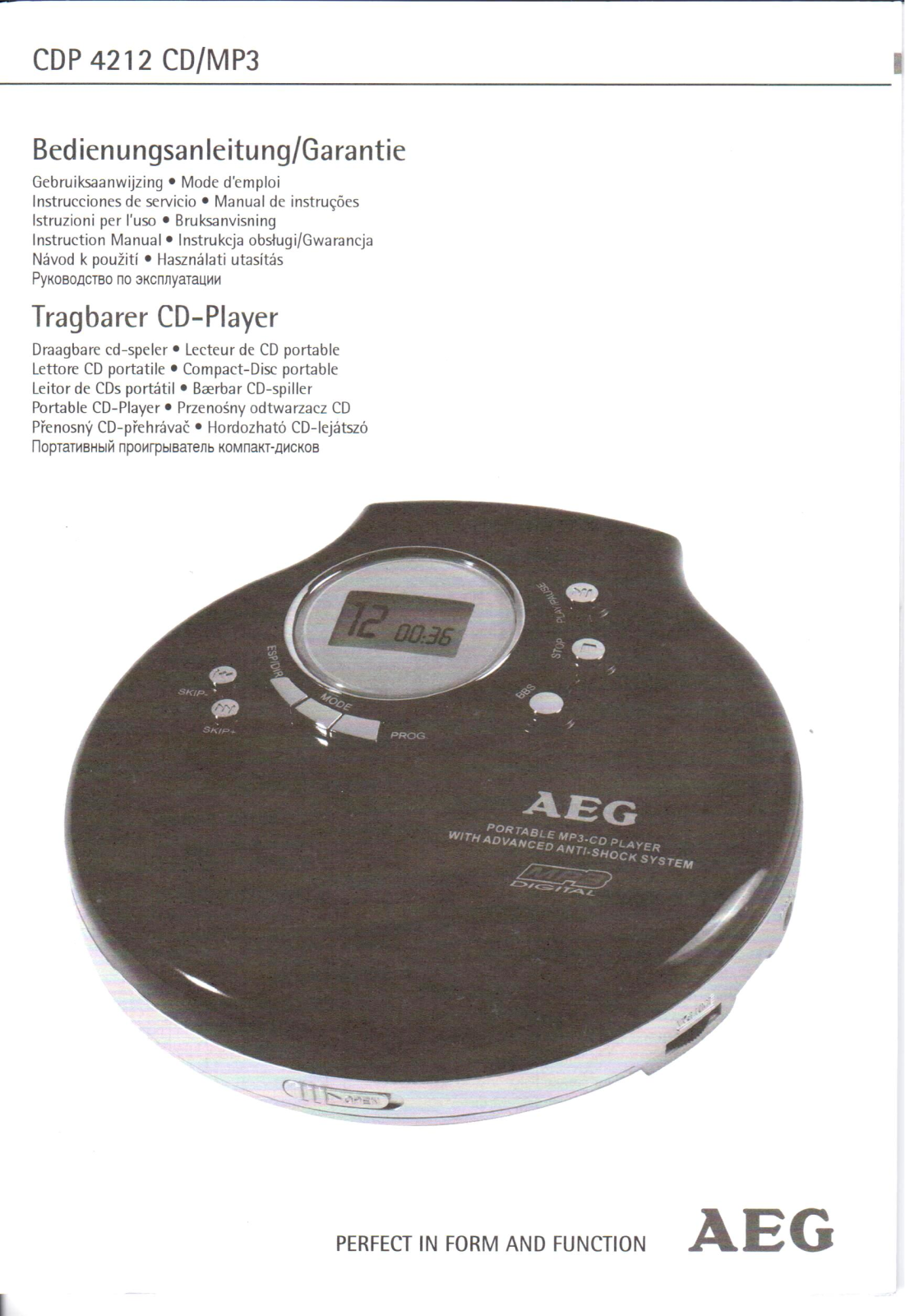 AEG CDP-4212 User Manual