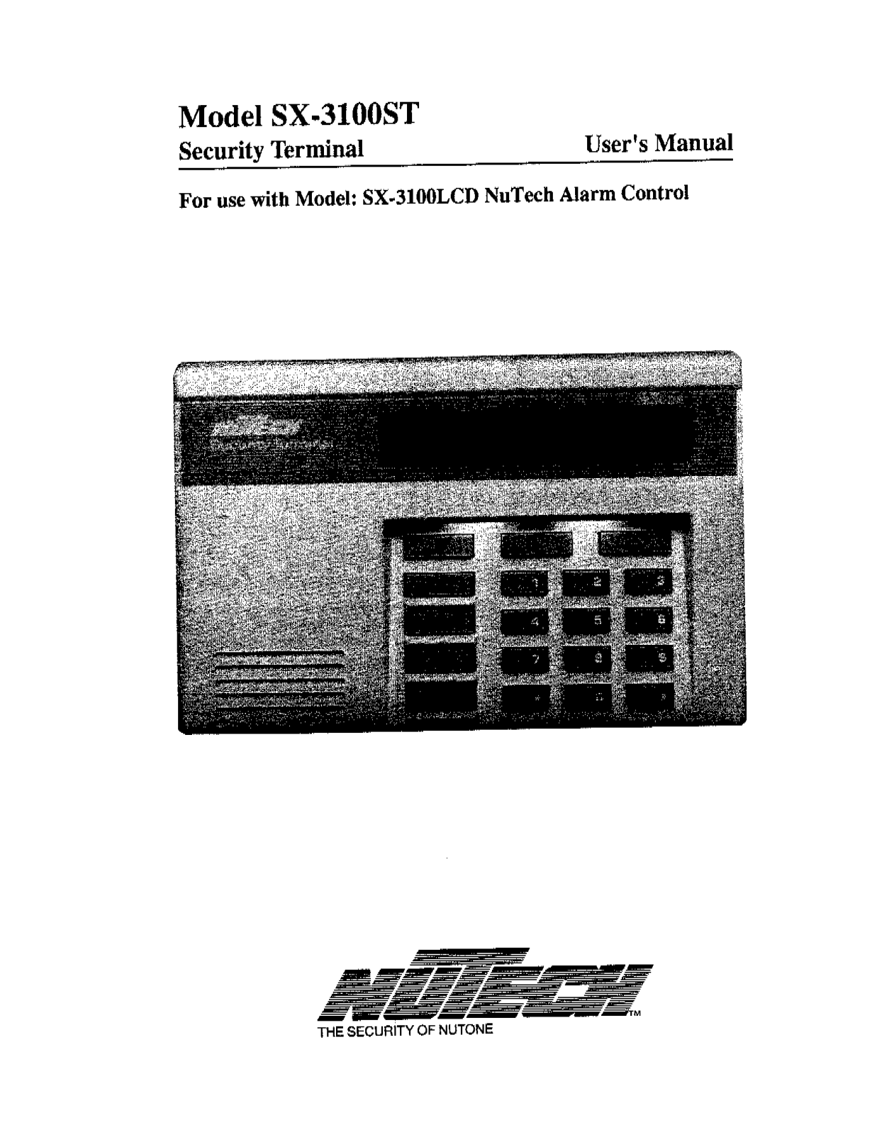 Nutech security SX-3100 User Manual