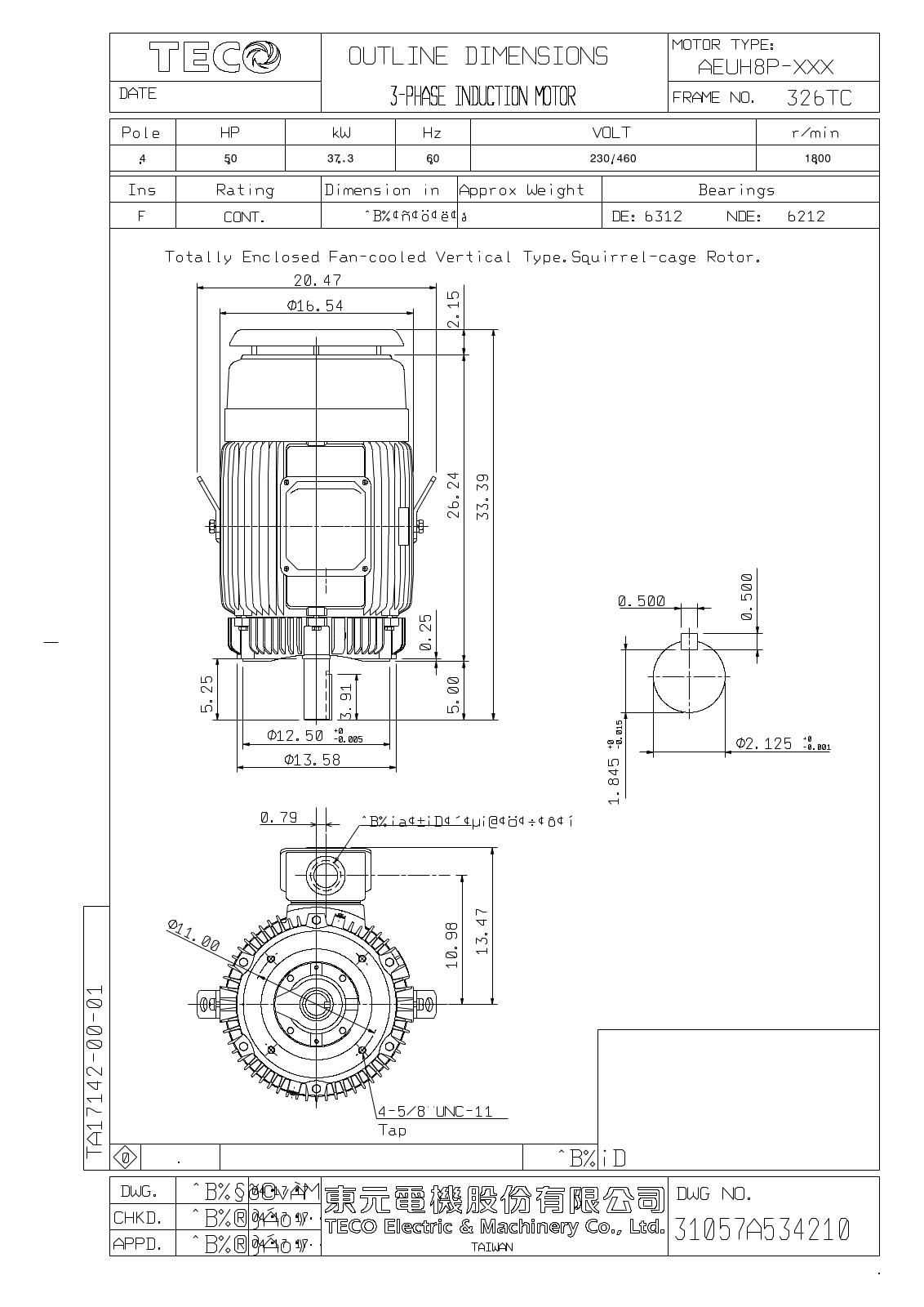 Teco NPV0504C Reference Drawing