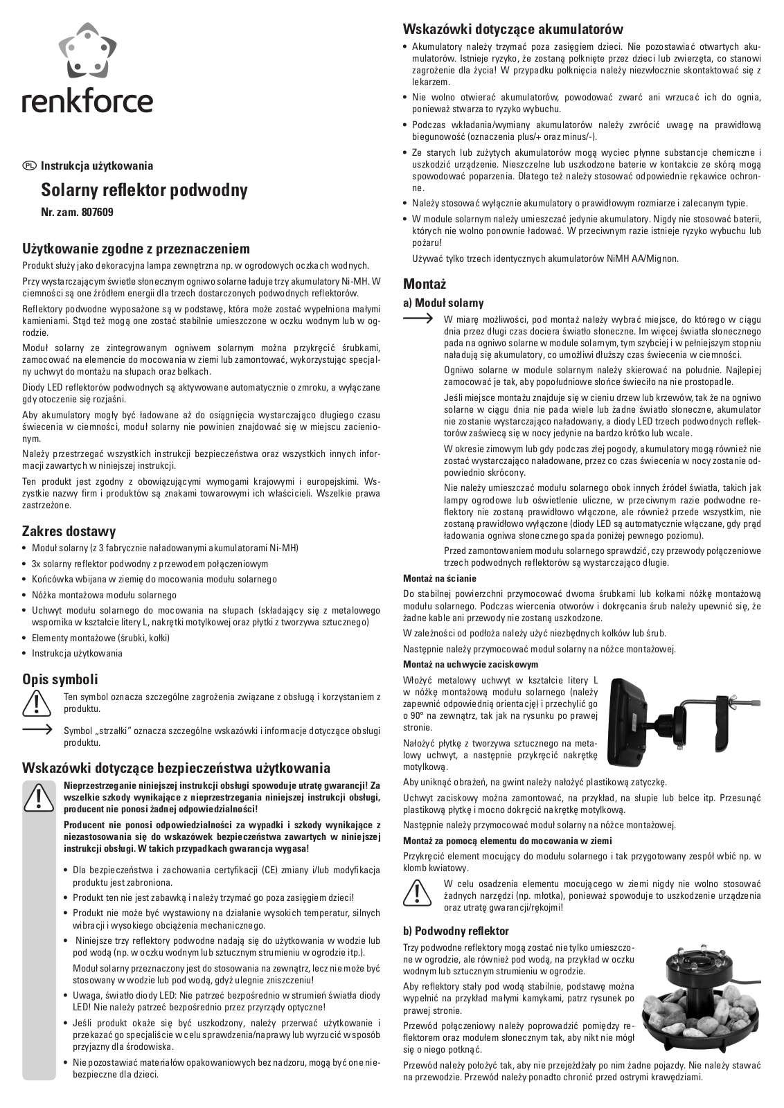 Renkforce PL 133 User guide