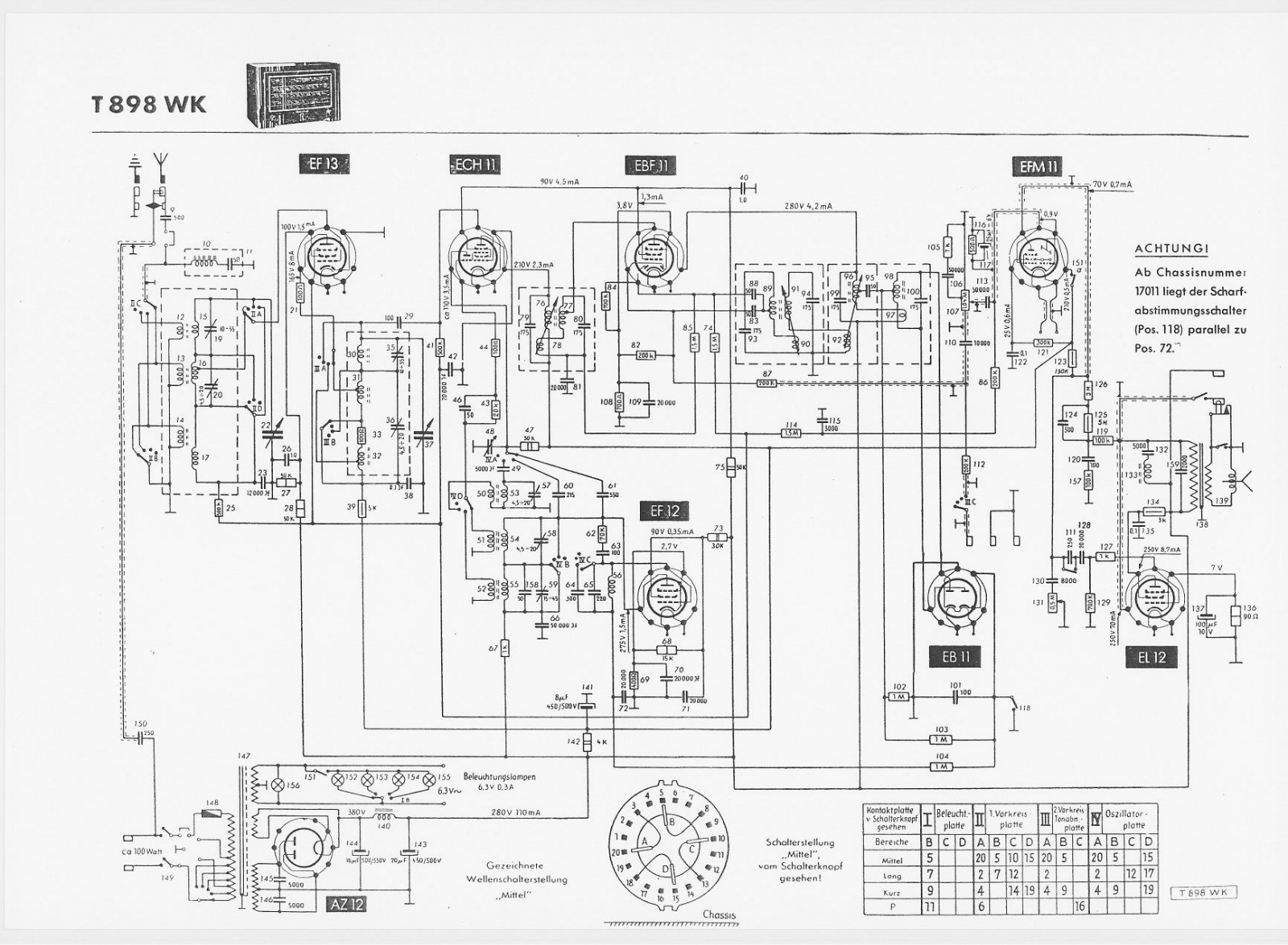 Telefunken 898-WK Schematic