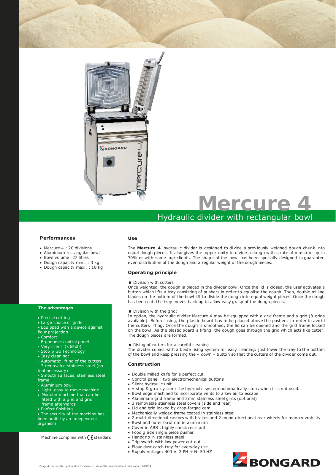 Bongard Mercure 4 User Manual