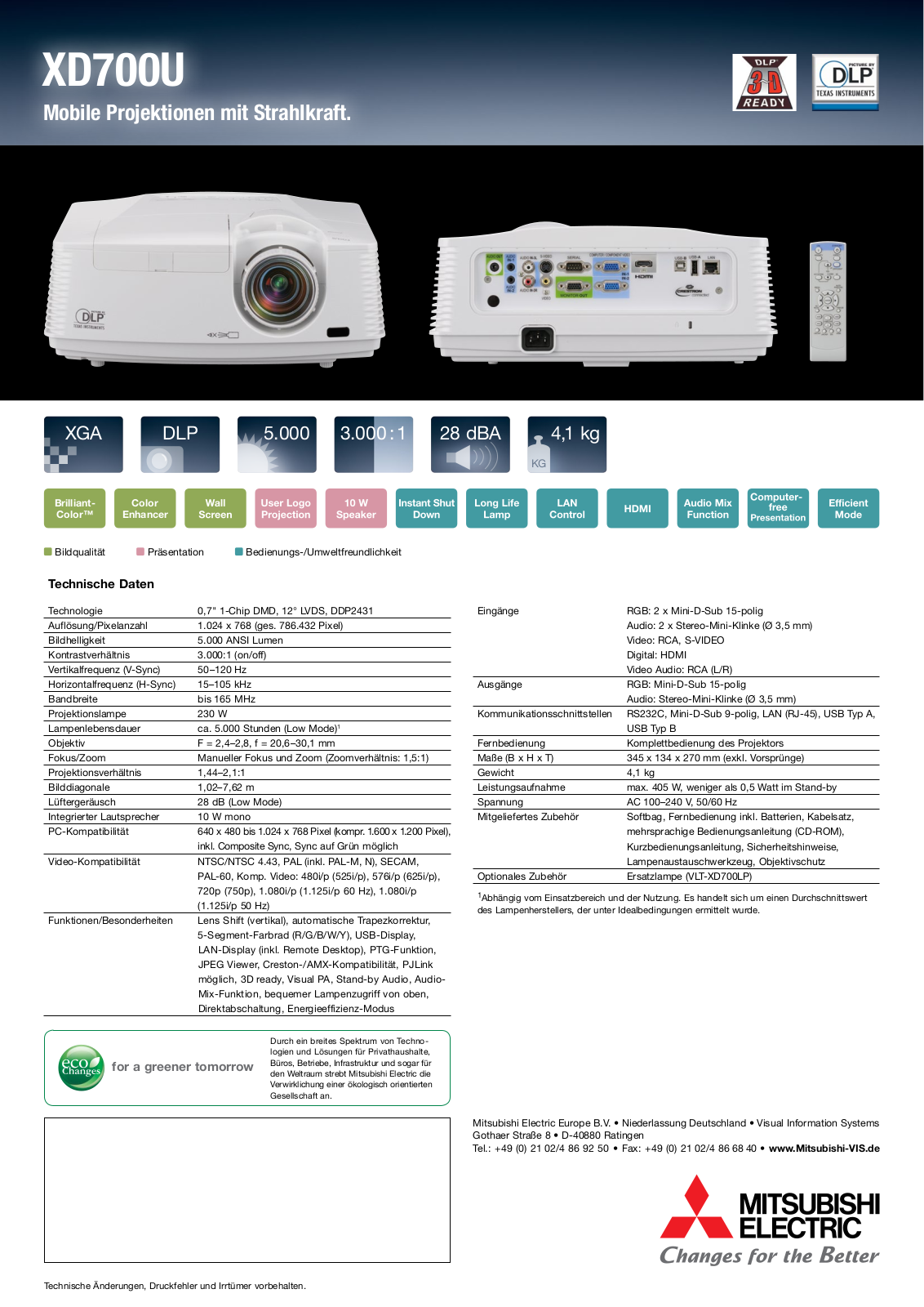 Mitsubishi XD700U User Manual