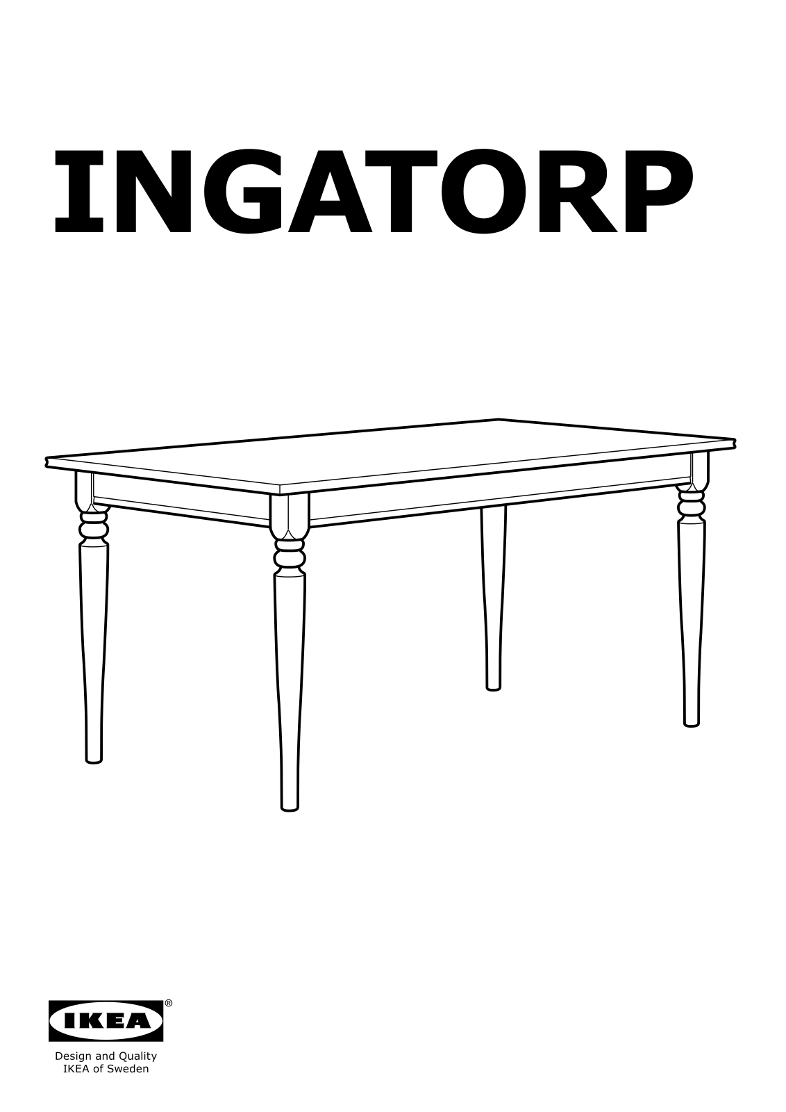 IKEA INGATORP User Manual