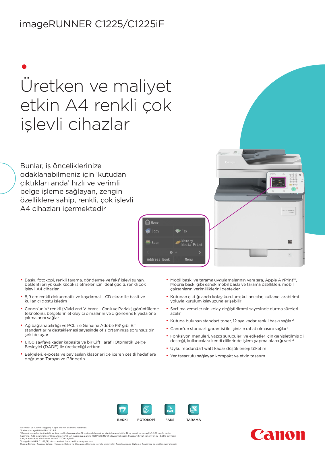 Canon IMAGERUNNER C1225IF, IMAGERUNNER C1225 BROCHURE