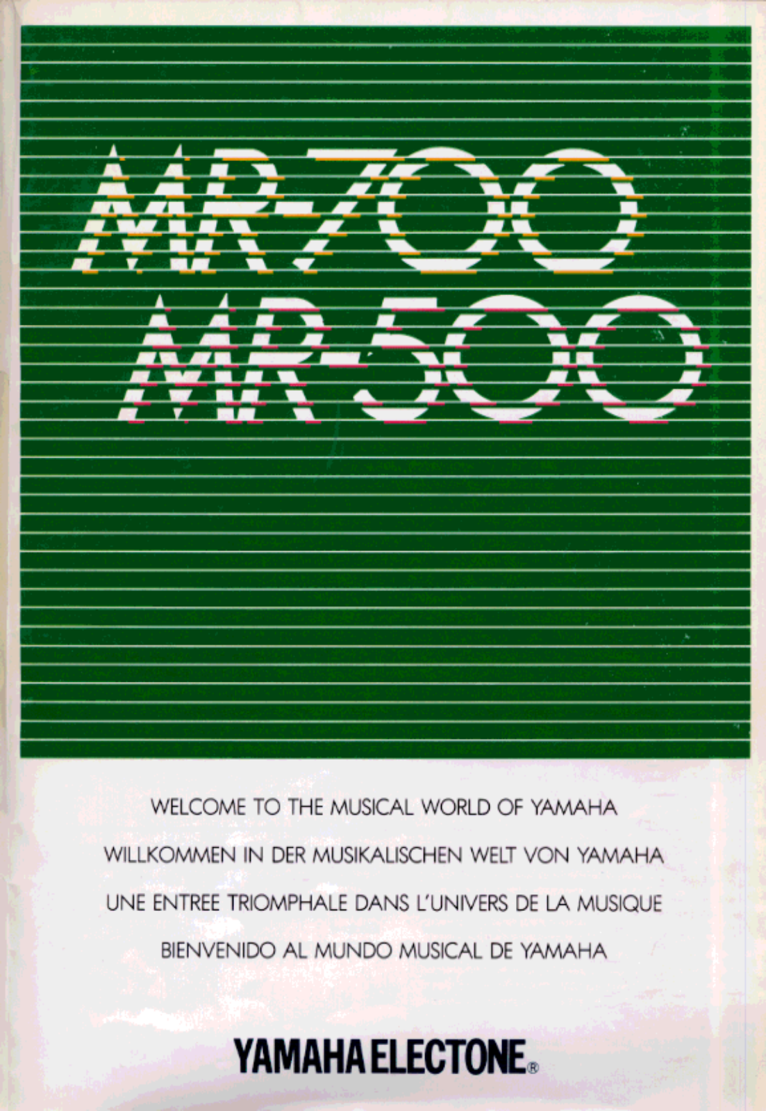 Yamaha MR700, MR500 User Manual