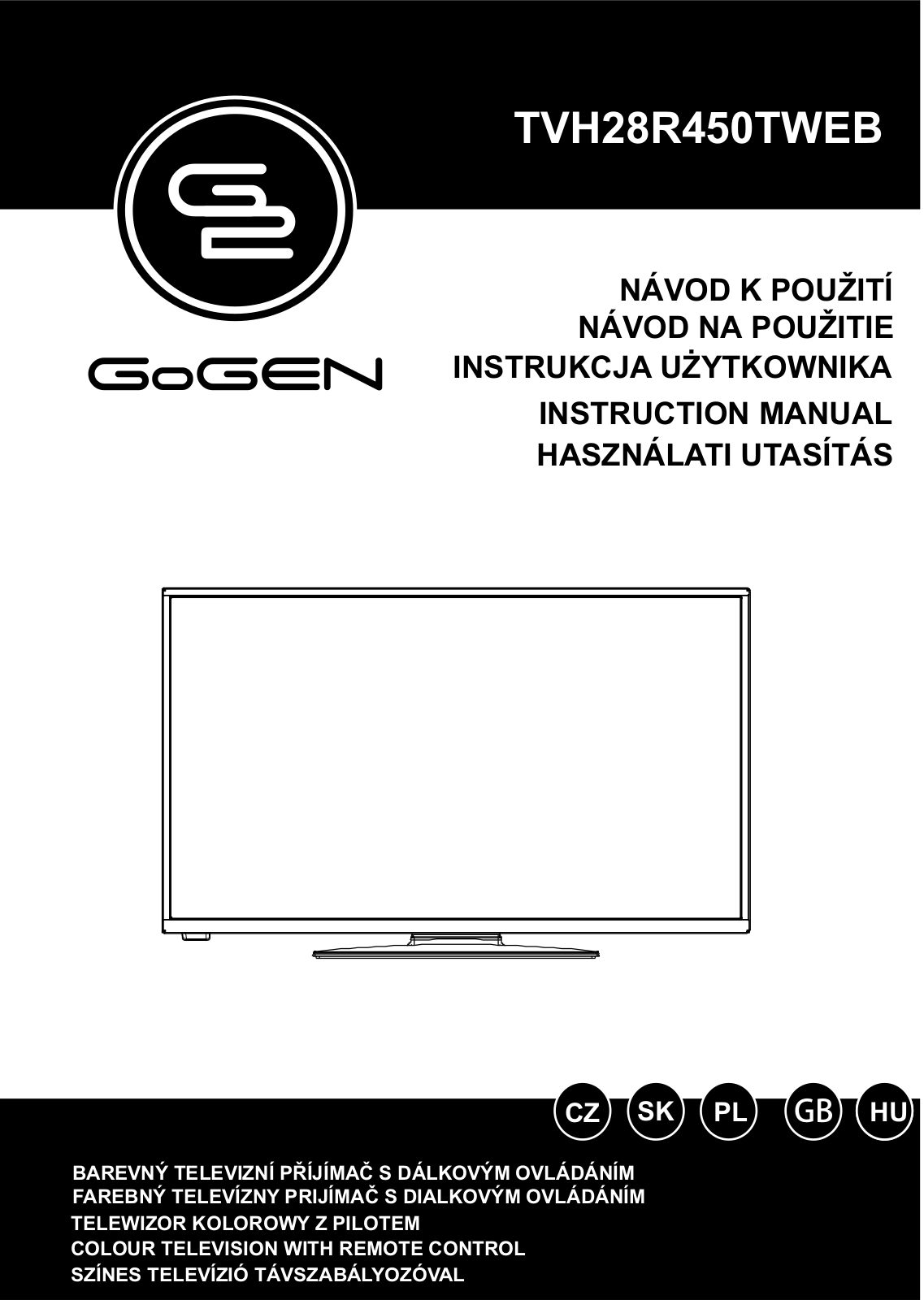 GoGEN TVH 28R450 TWEB User Manual