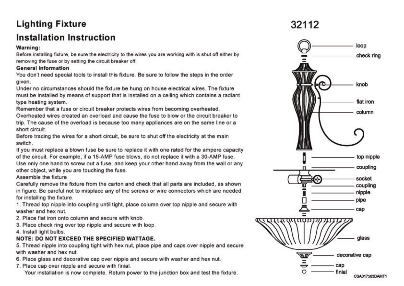 Triarch 32112 User Manual