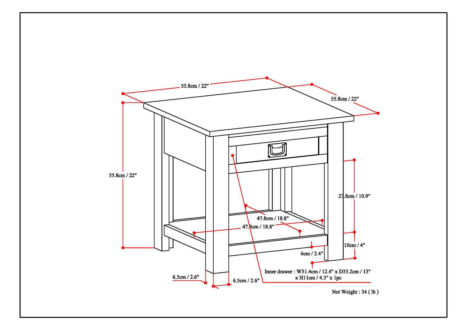 Foundstone W005160642 Dimensions - ManualMachine.com