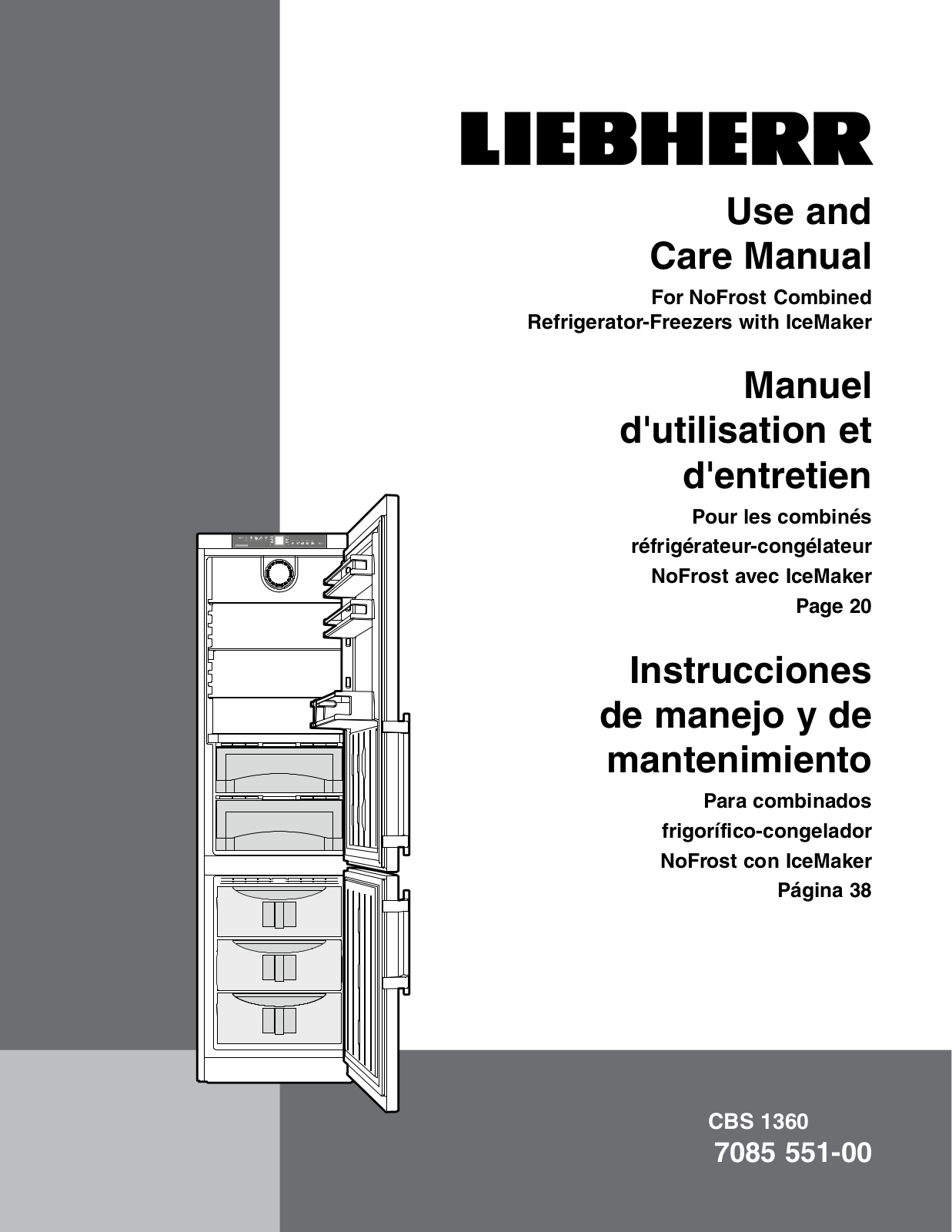 Liebherr CBS1360 User Manual