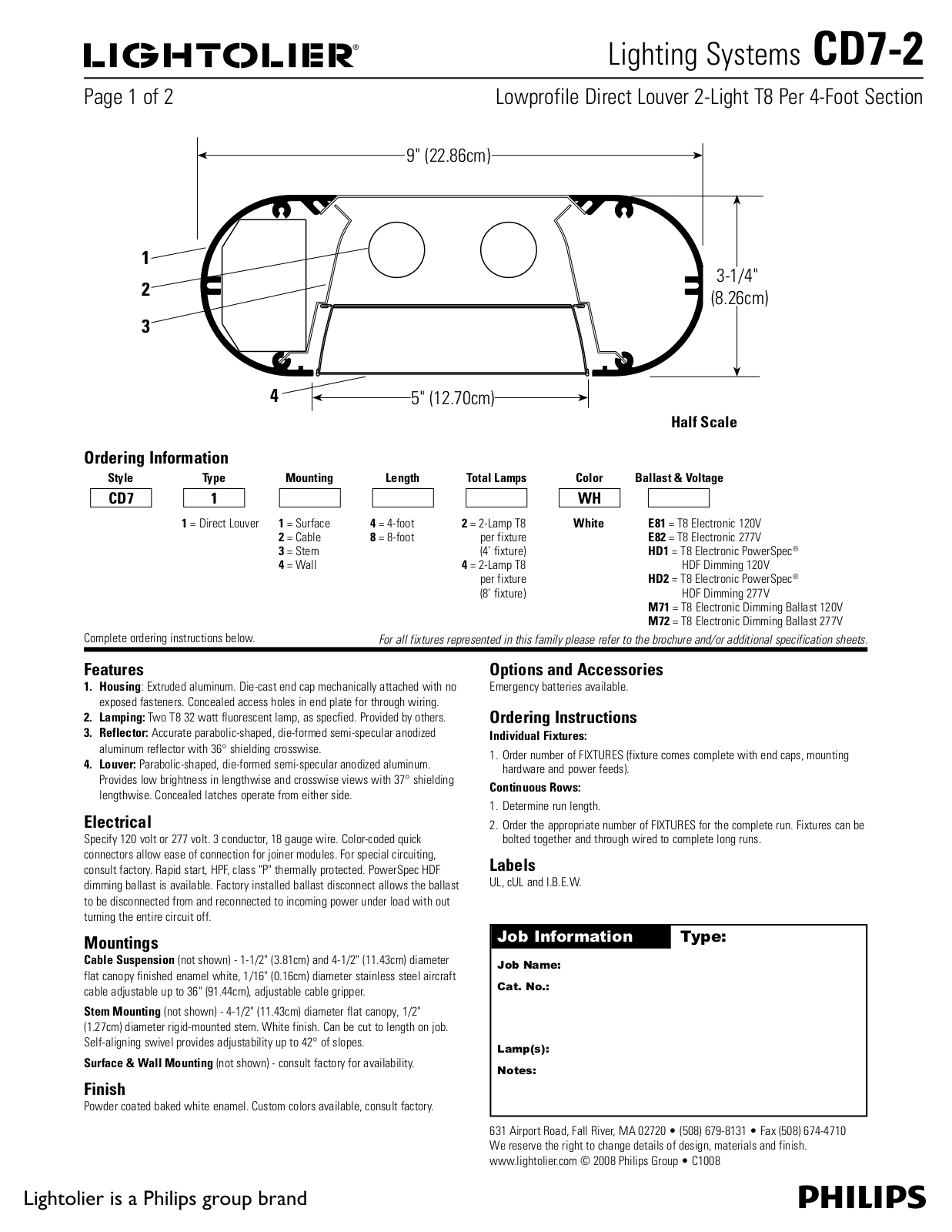 Lightolier CD7-2 User Manual