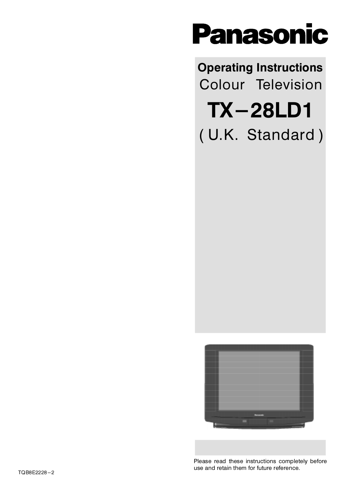 Panasonic TX-28LD1 User Manual