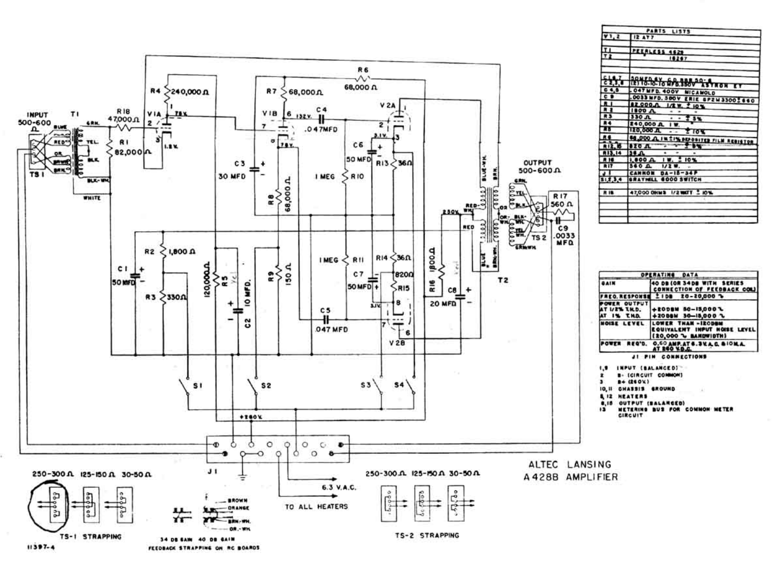 Altec Lansing A-428-B Schematic