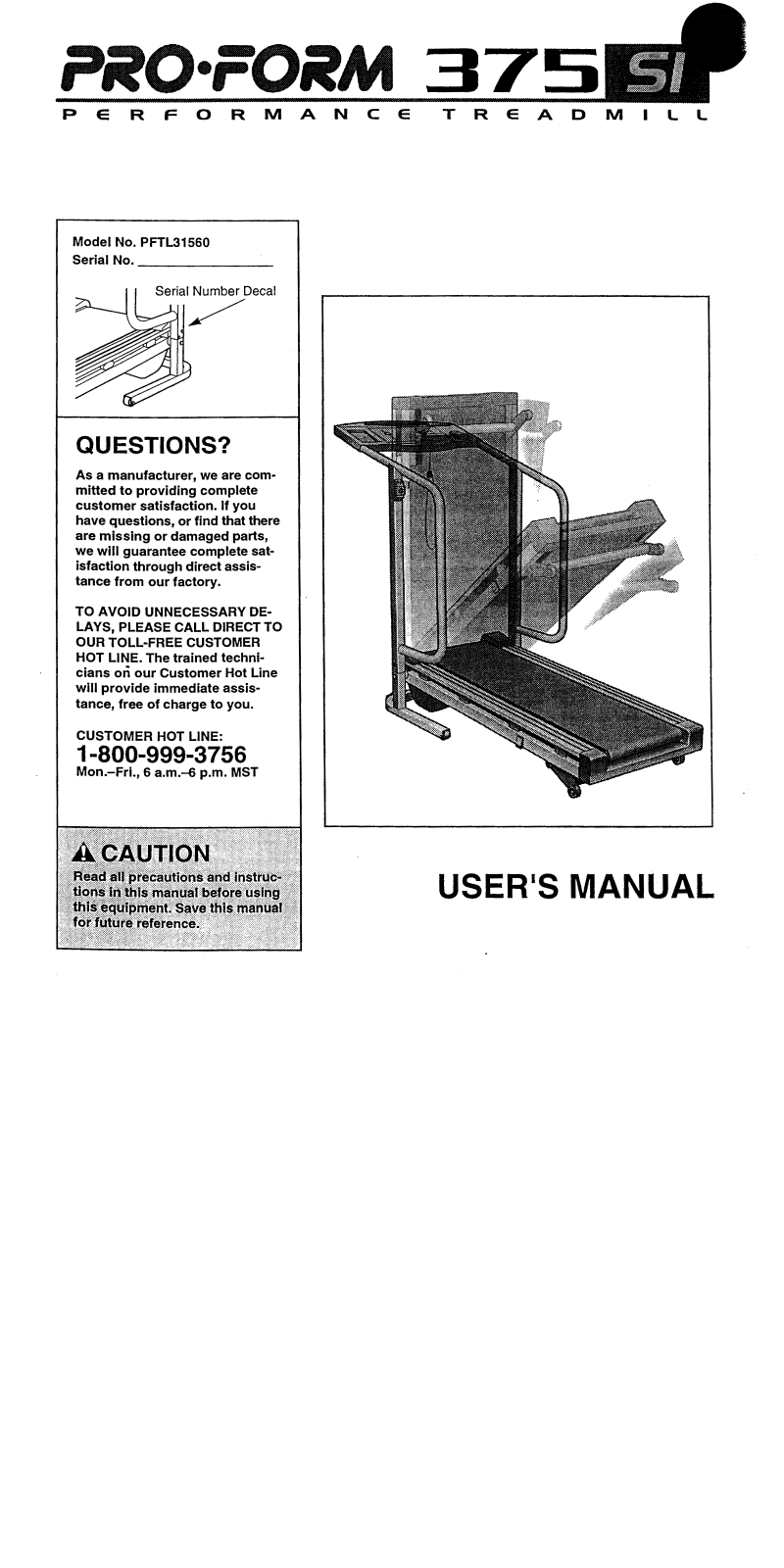 ProForm PFTL31560 User Manual