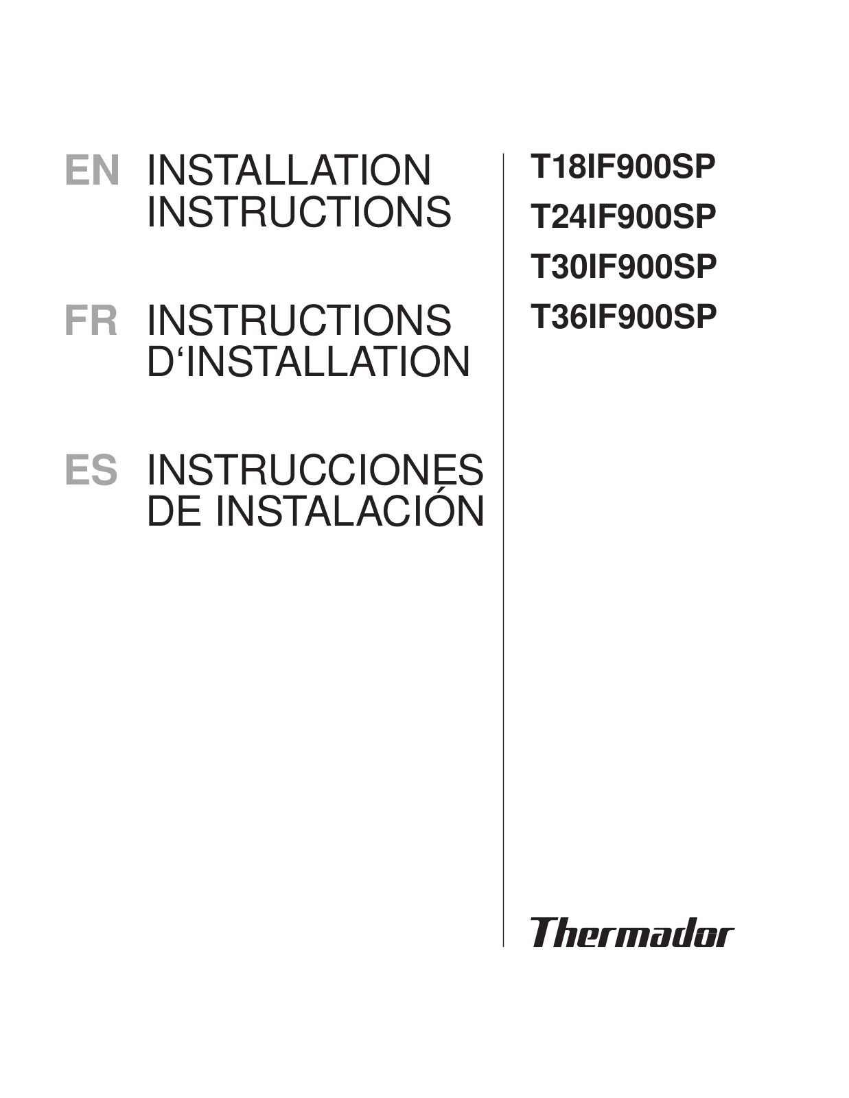 Thermador T24IF900SP Installation