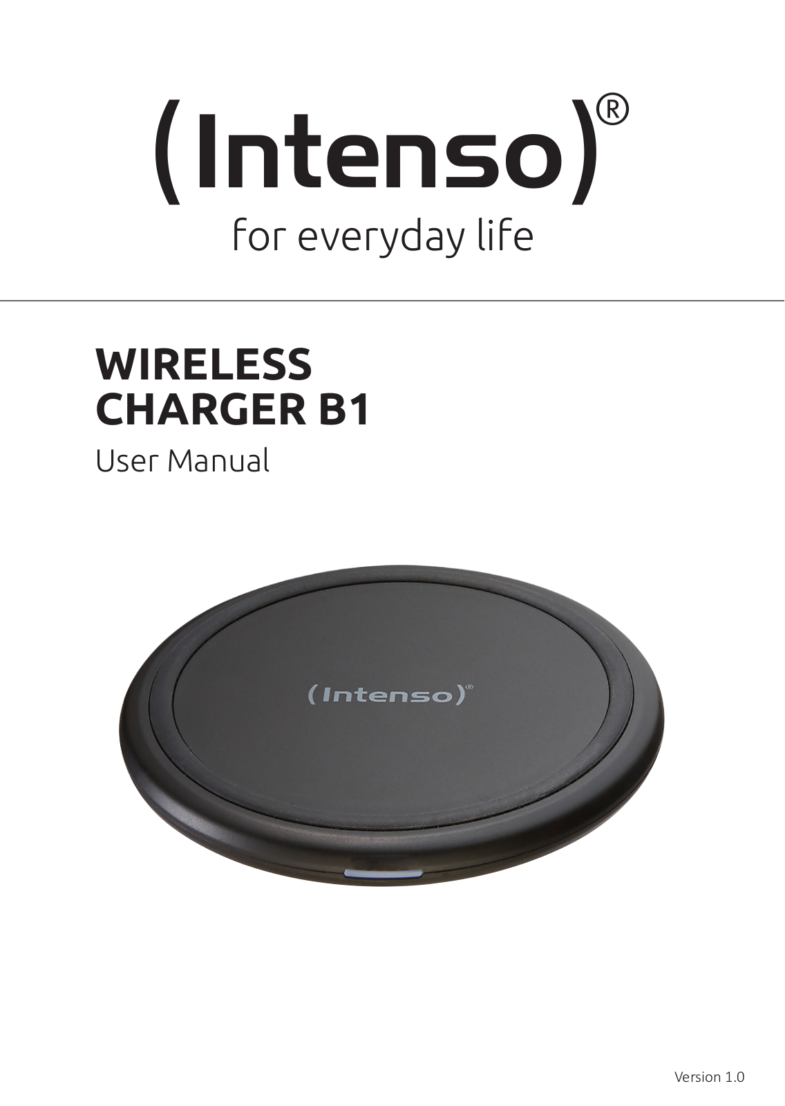 Intenso WIRELESS CHARGER B1 User Manual