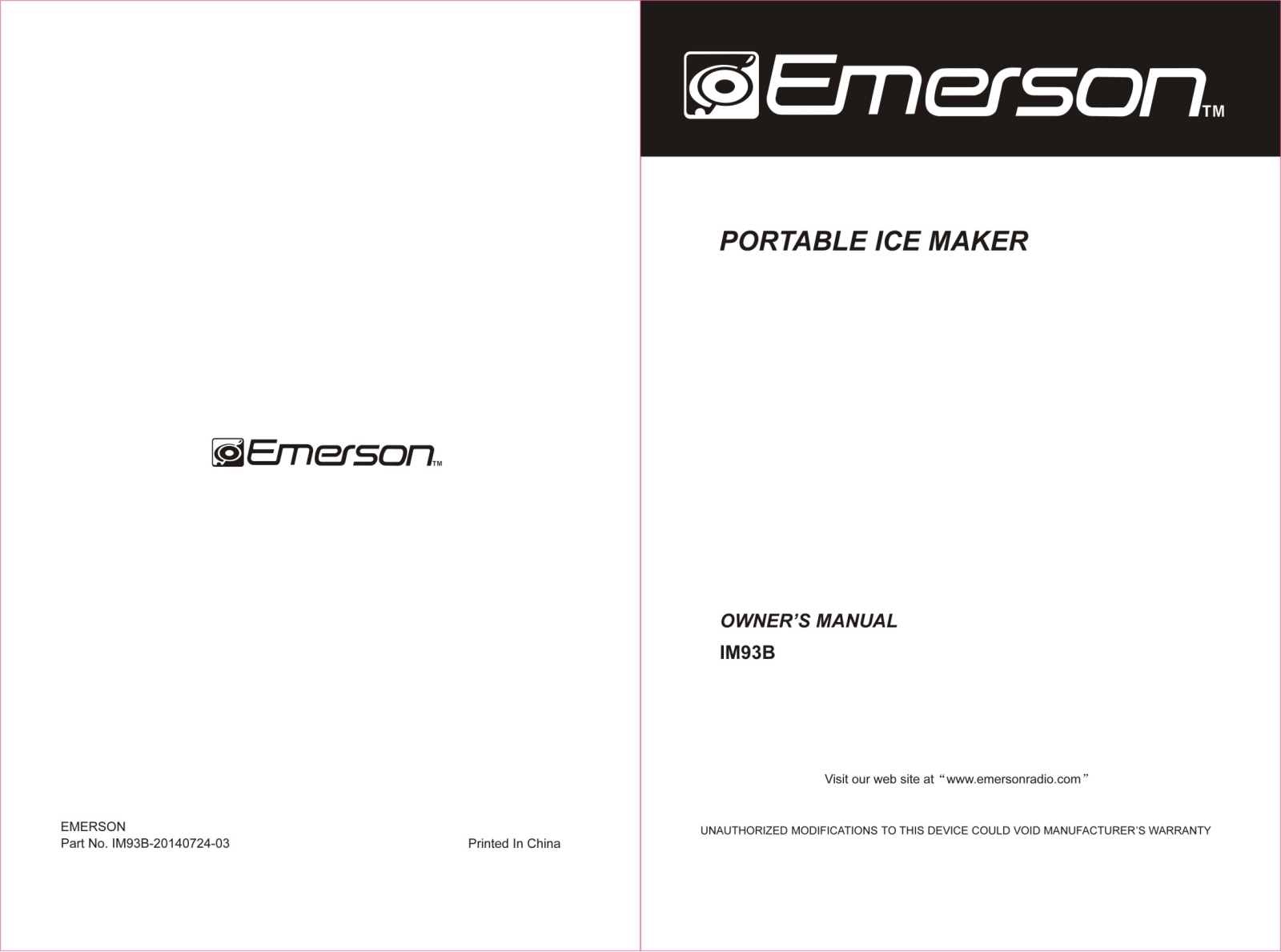 Emerson IM93B User Manual