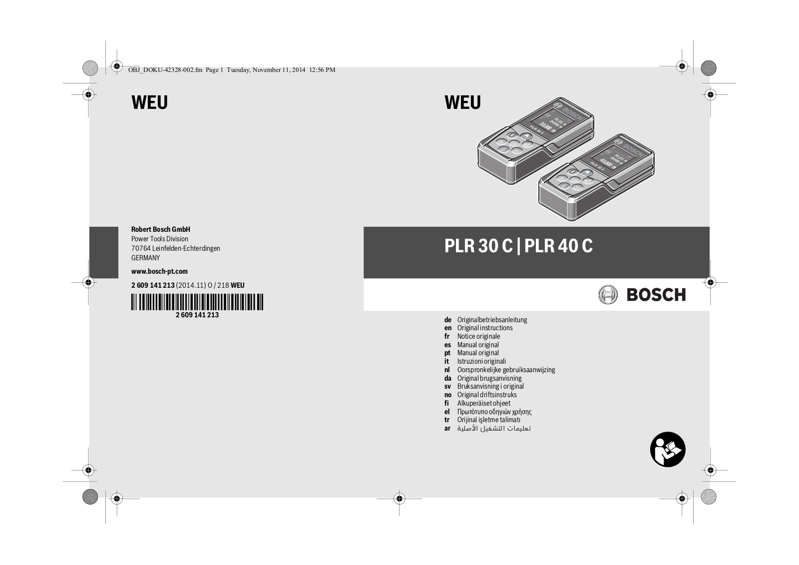 Bosch PLR 30 C, PLR 40 C User guide