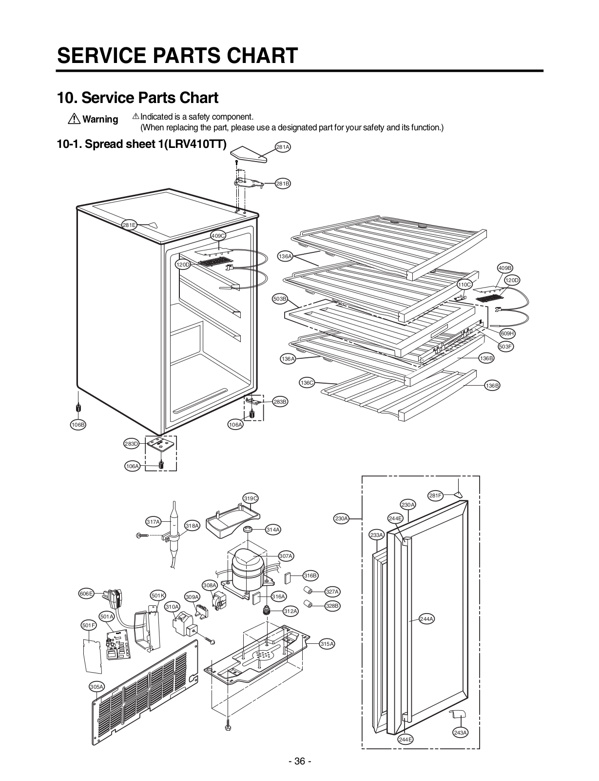 LG LRV410TT Service Manual