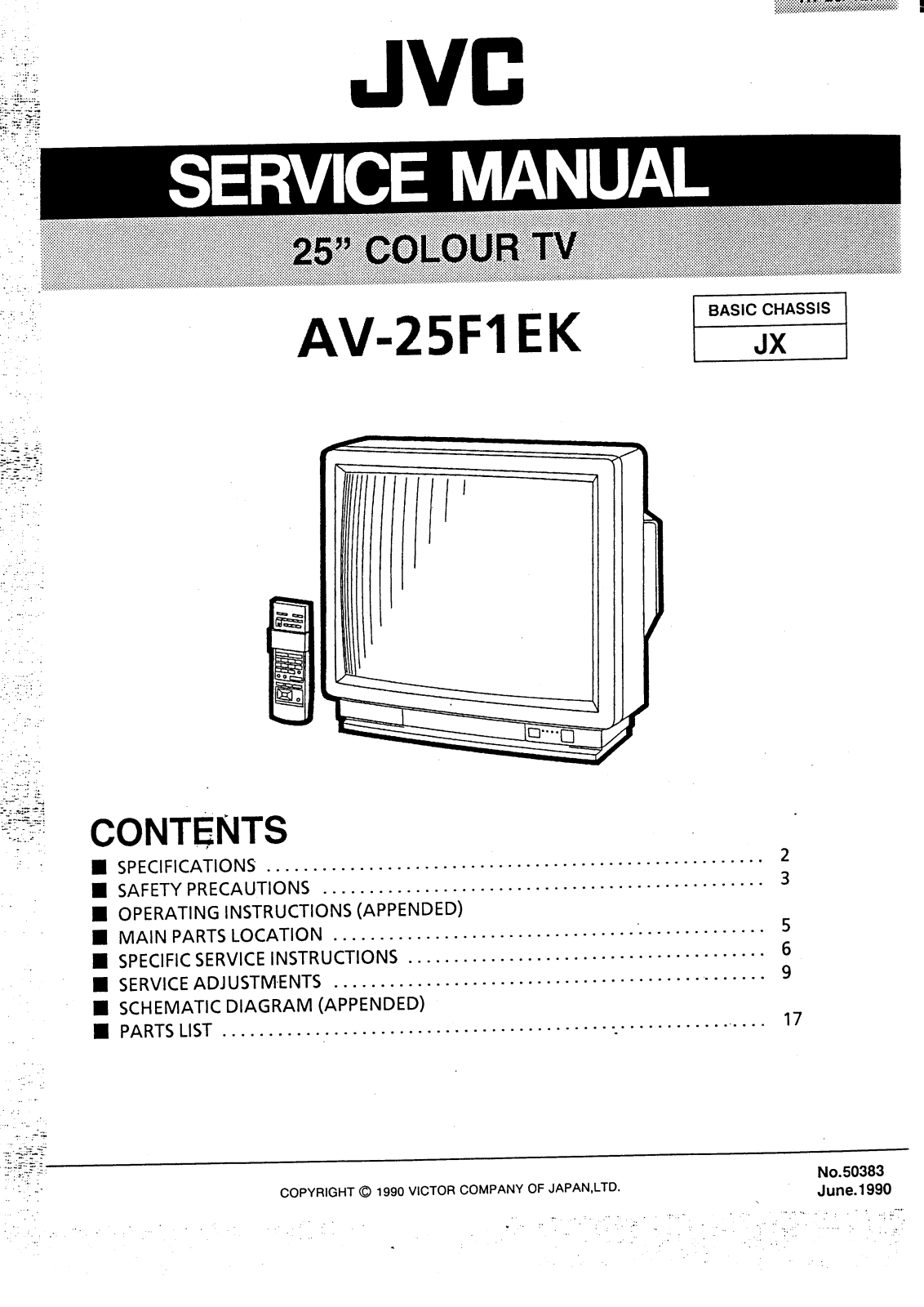 JVC AV-25F1EK Schematic