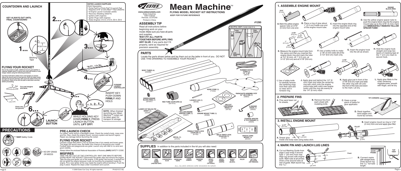 ESTES Mean Machine User Manual