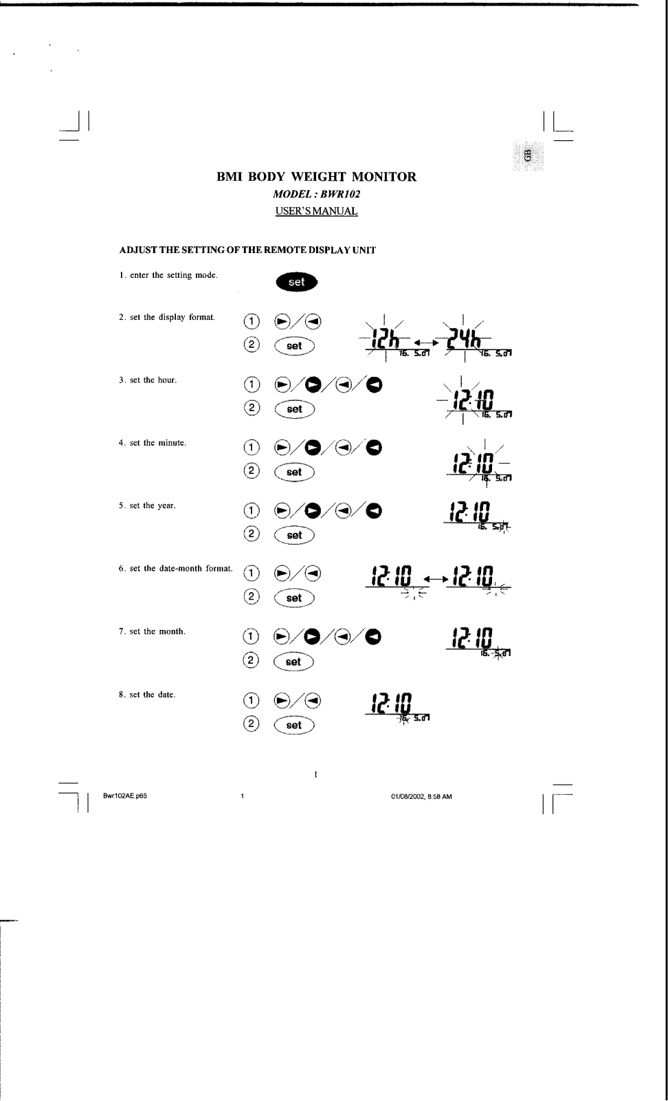 IDT Technology BWR102 01 01 Users manual