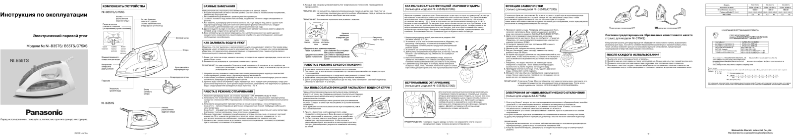 Panasonic NI-C75 User Manual