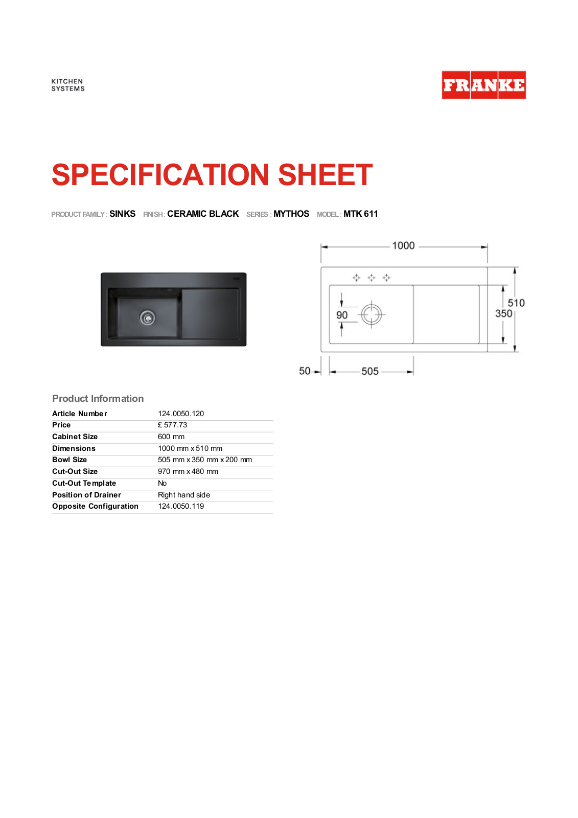 Franke Foodservice MTK 611 User Manual