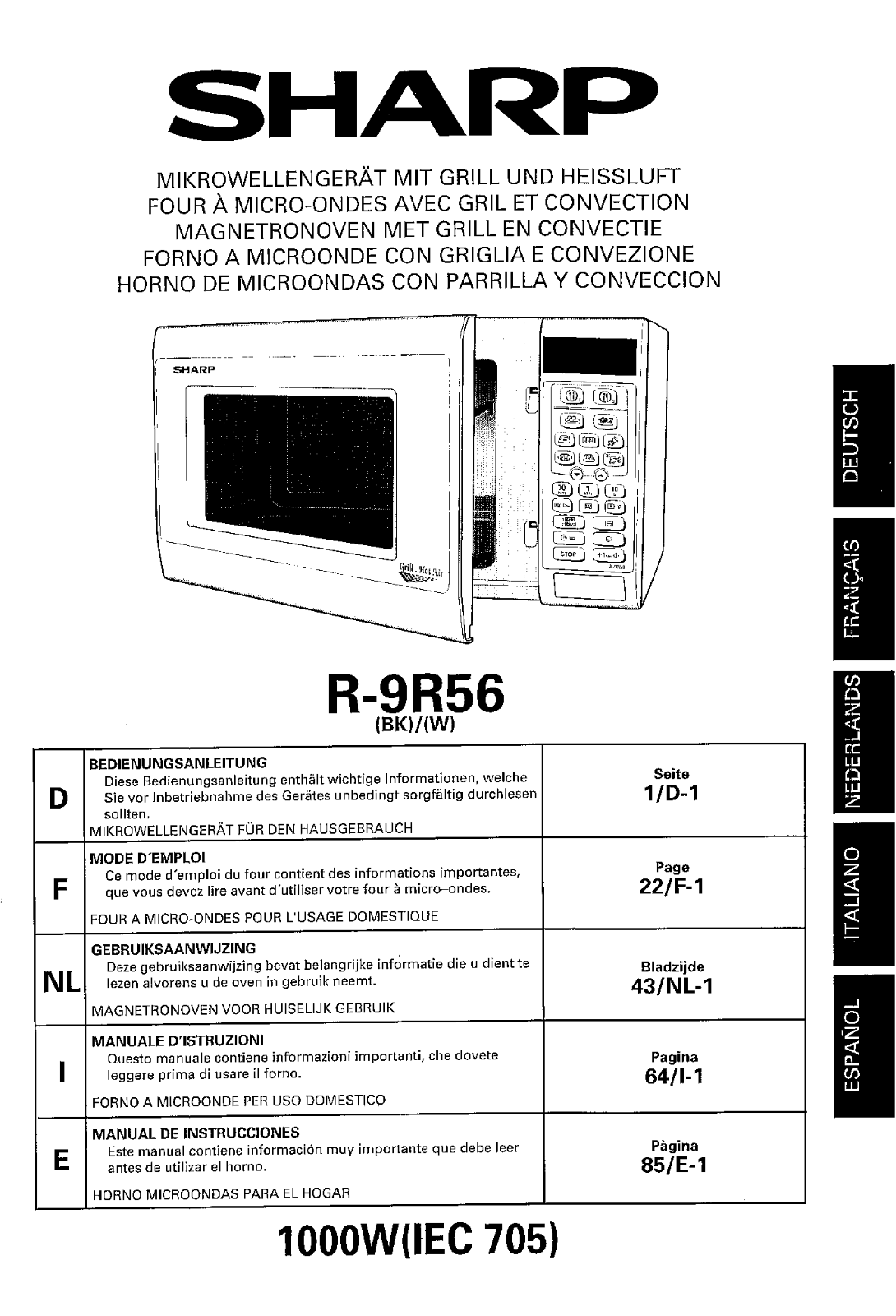 Sharp R-56 User Manual