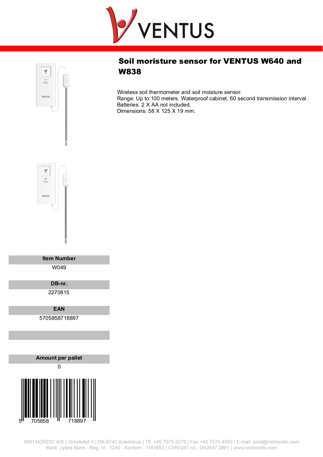 VENTUS VENTUS W049 Datasheet - ManualMachine.com