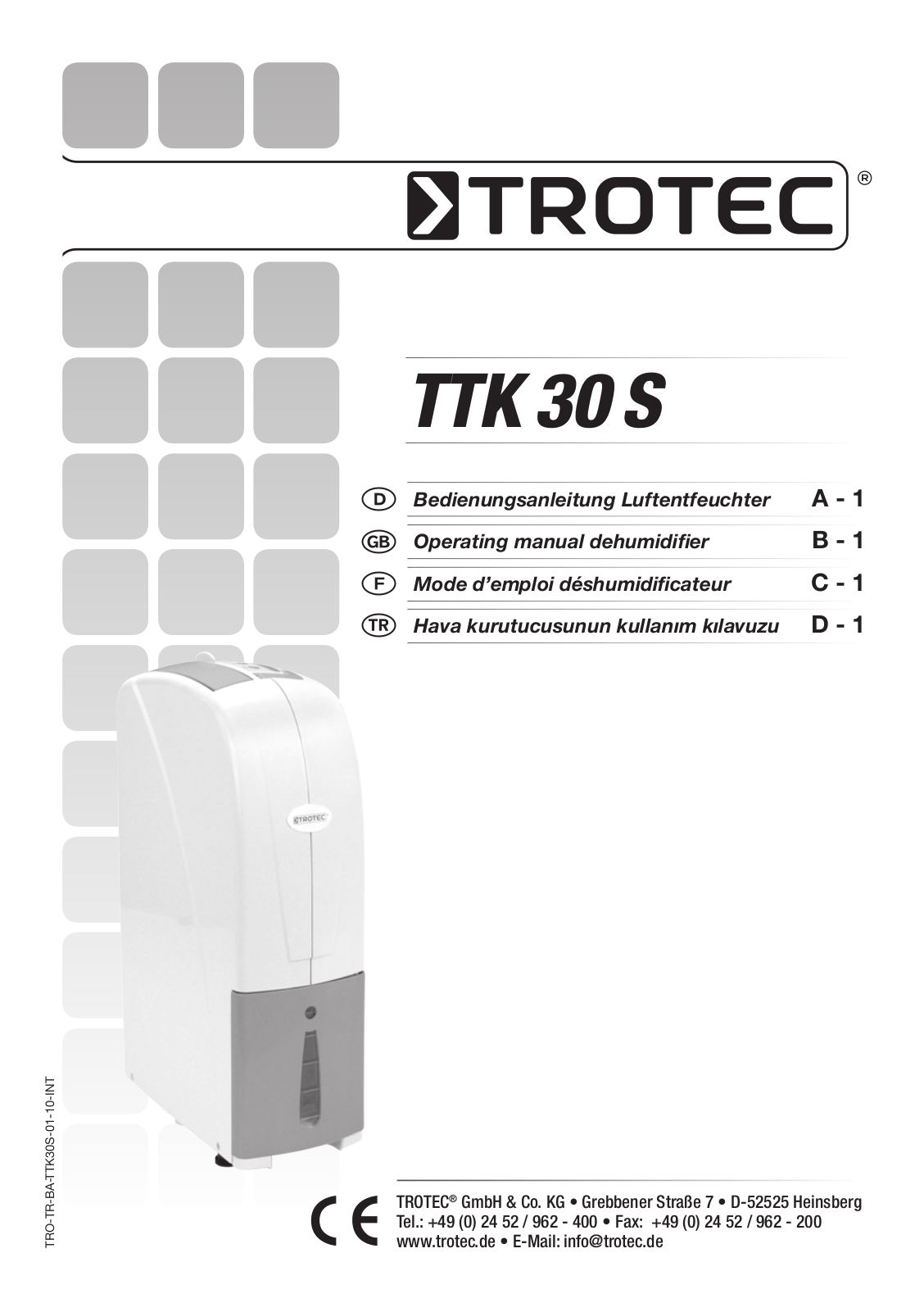 TROTEC TTK 30 S User Manual